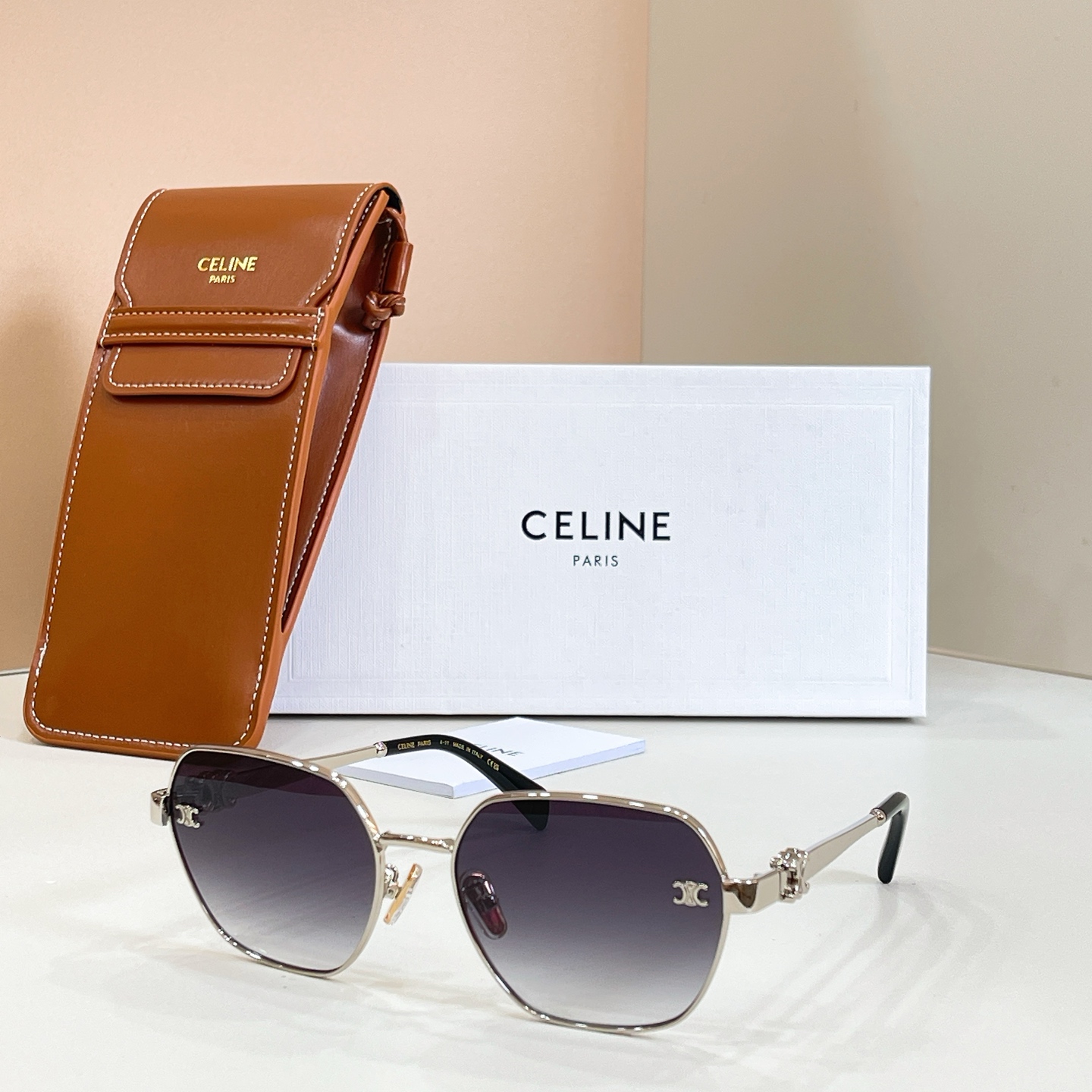 CELINE Sunglasses Metal Geometric Gradient