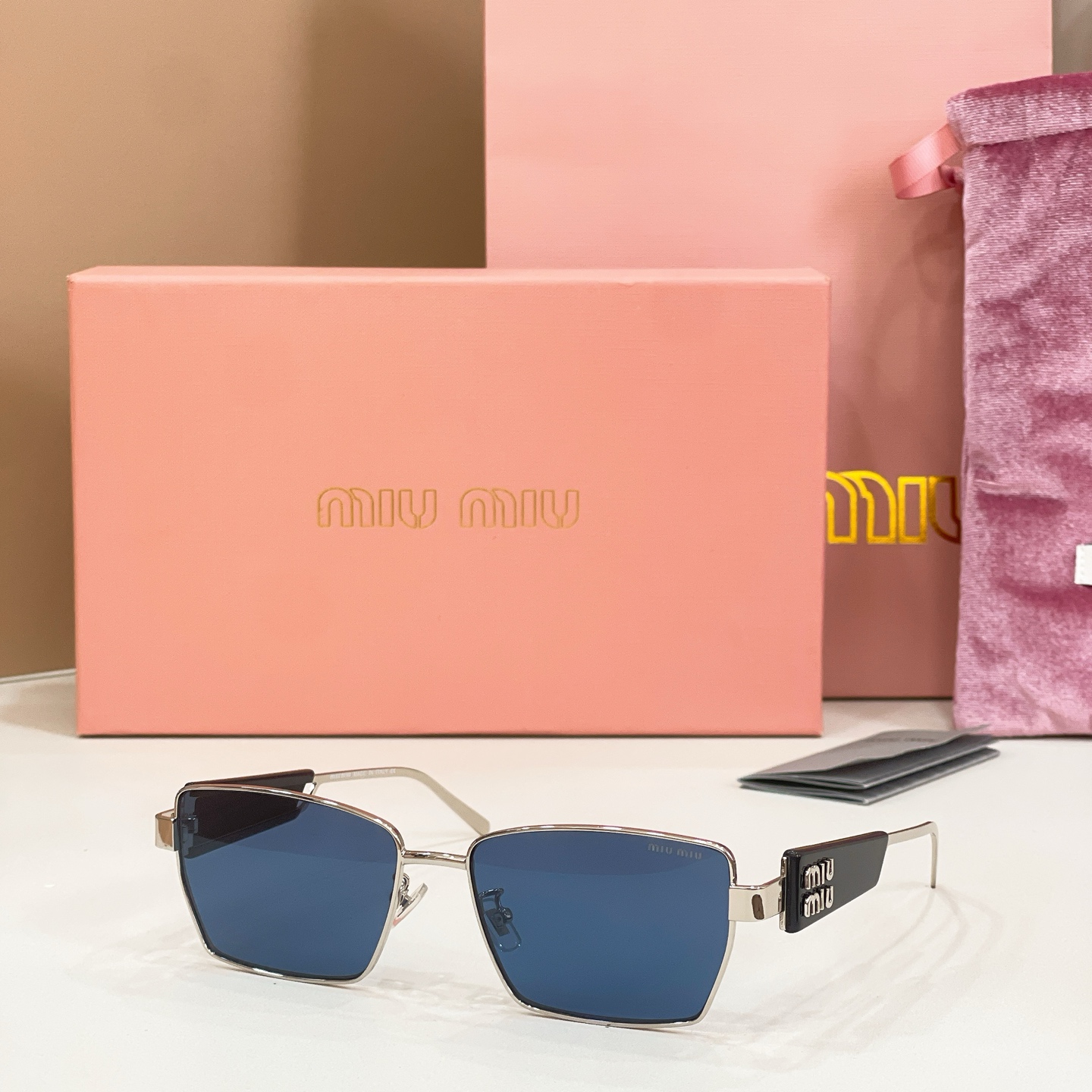 MIUMIU Sunglasses Metal Square MU54WS