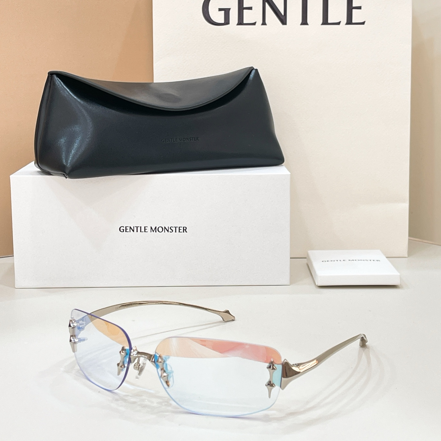 GENTLE MONSTER Rimless Metal Sunglasses