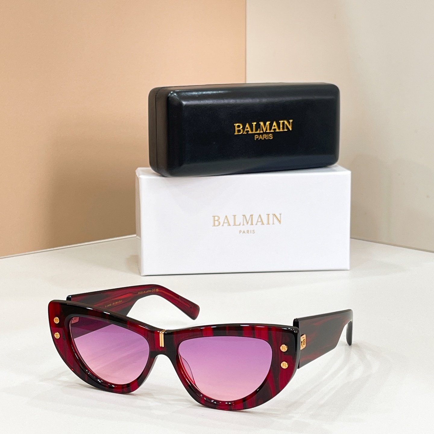 BALMAIN 巴尔曼🍁🍁🍁MODEL：B-MUSE--55//BLK- GLD🍁🍁🍁SIZE：55口1