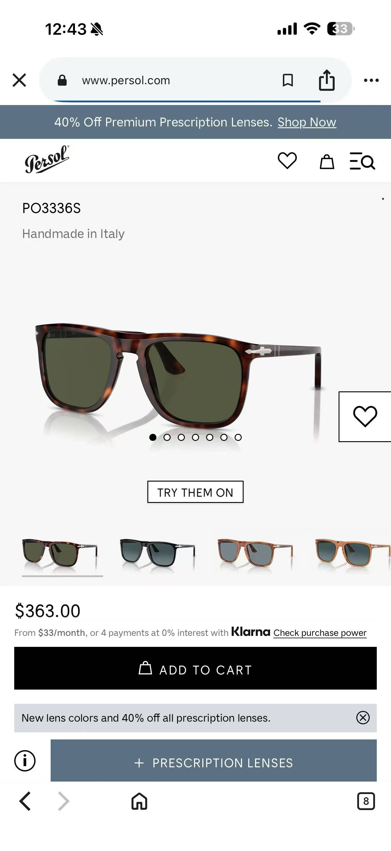 Persol🌟🌟🌟MODEL：3336-S🌟🌟🌟SIZE：57口21-145🌟🌟🌟