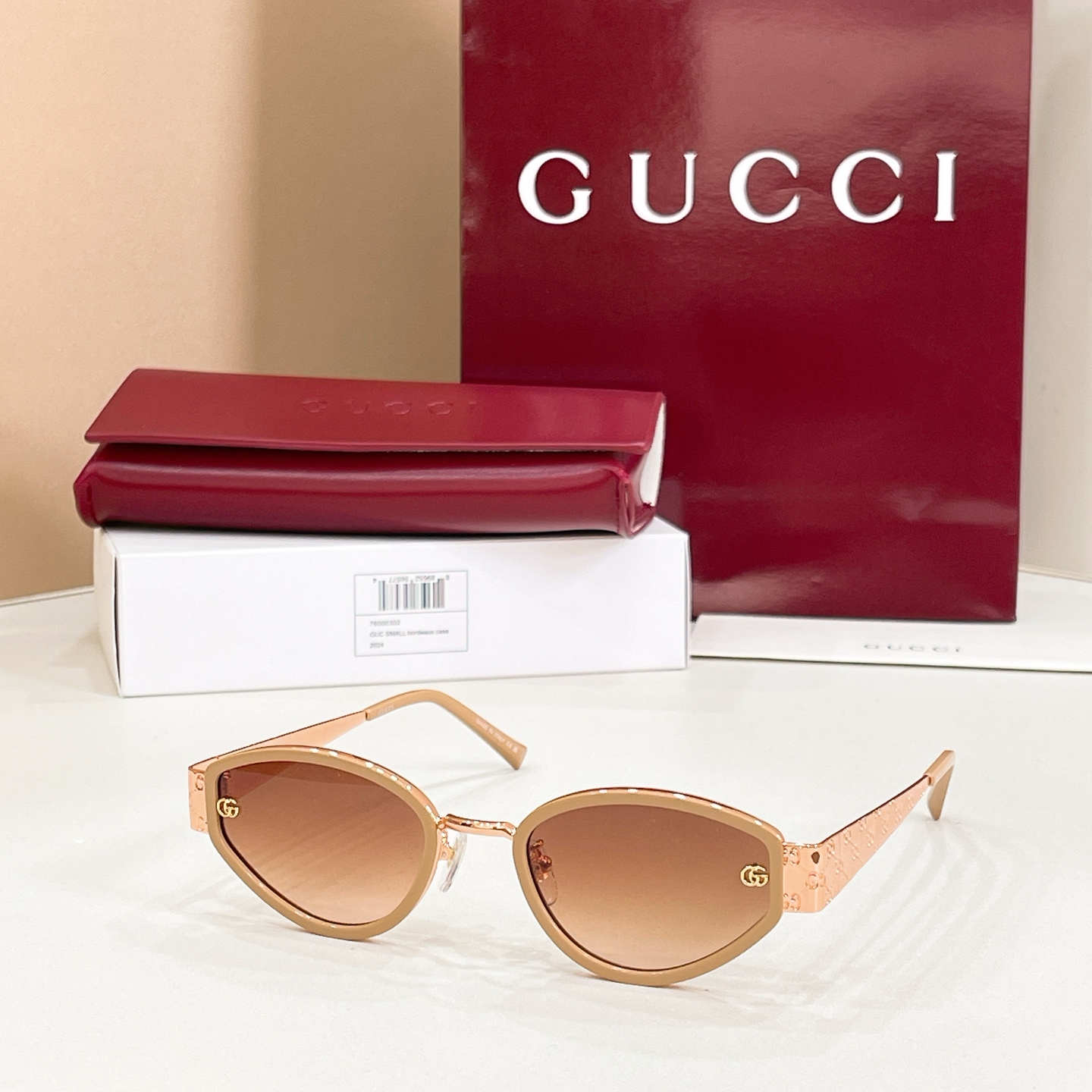 GUCCI Sunglasses Metal Geometric