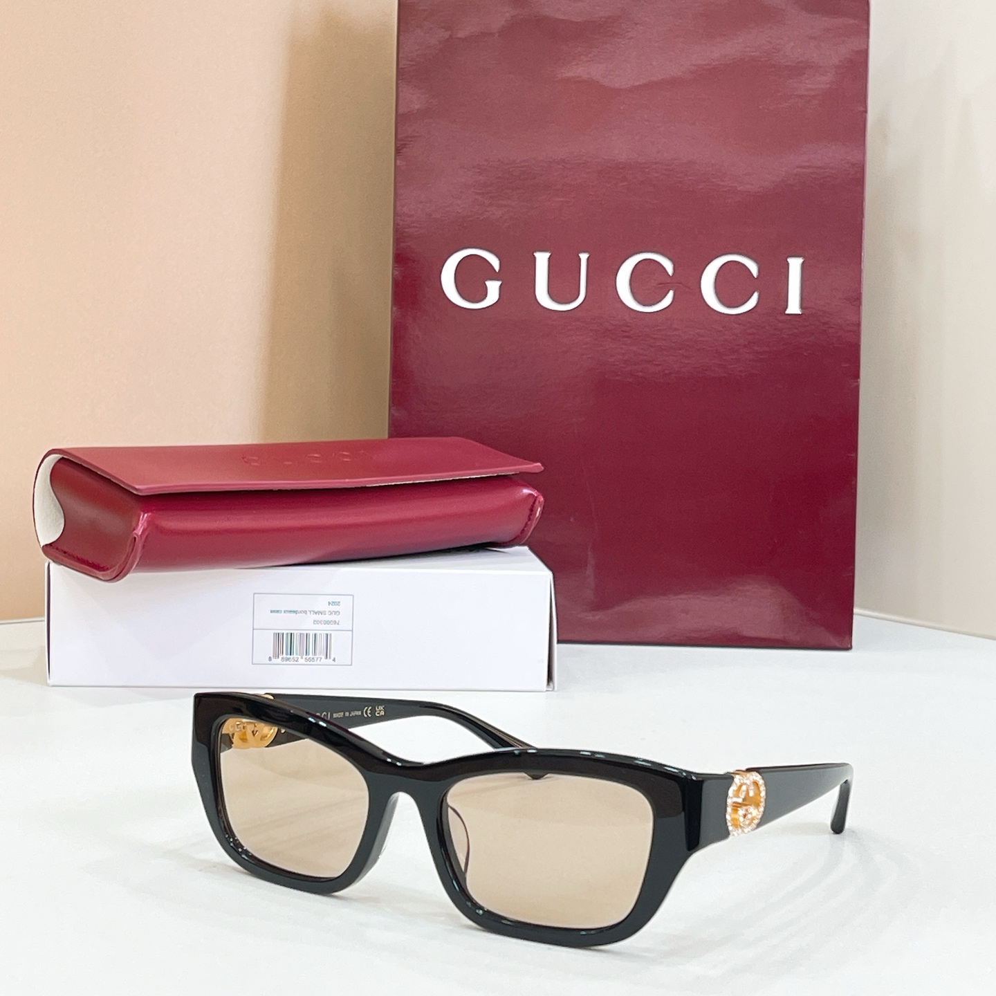 GUCC*🐝🐝🐝MODEL：GG2125O🐝🐝🐝SIZE：52口18-135🐝🐝