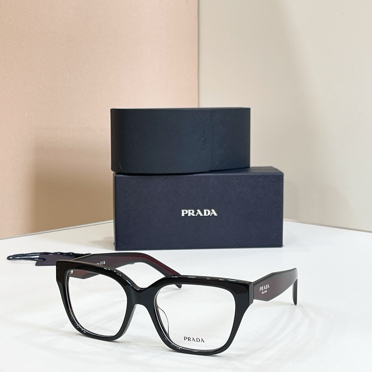 PRADA Optical Glasses Acetate Full Rim Rectangular