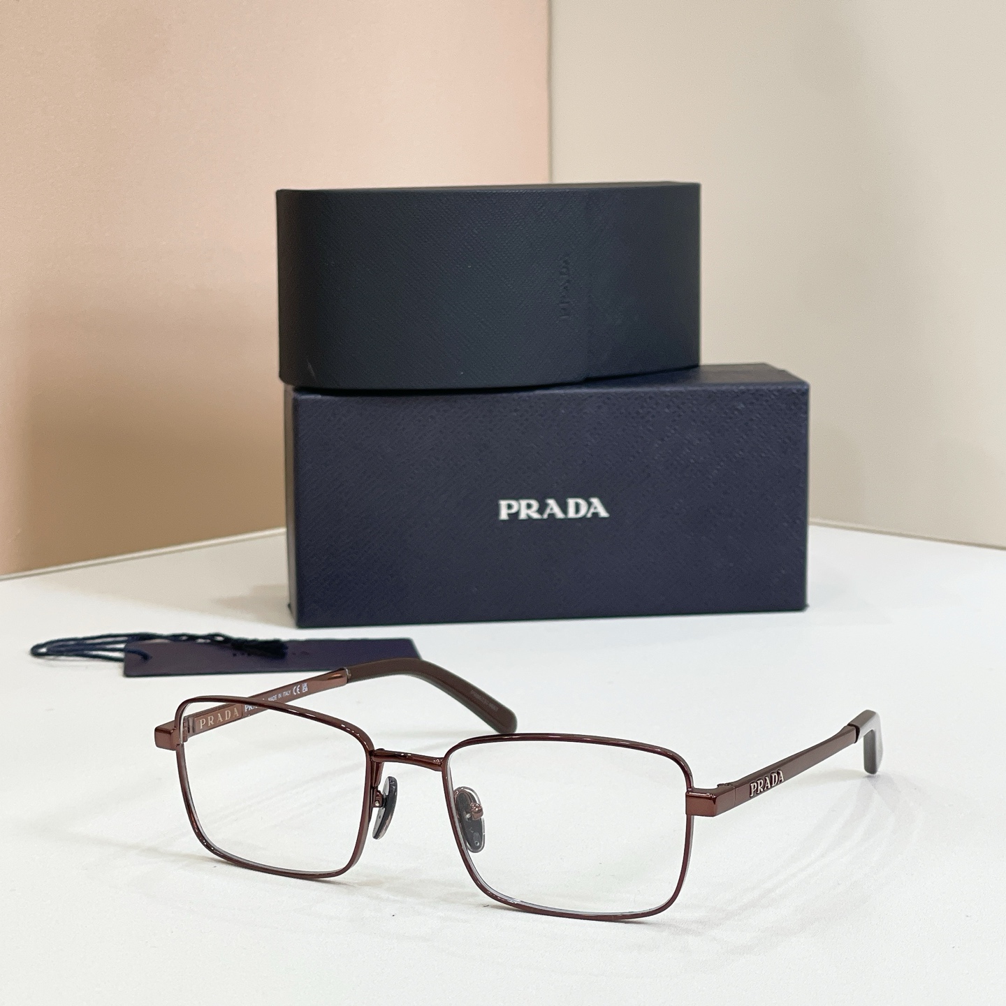 PRADA Eyewear Metal Rectangular Frame