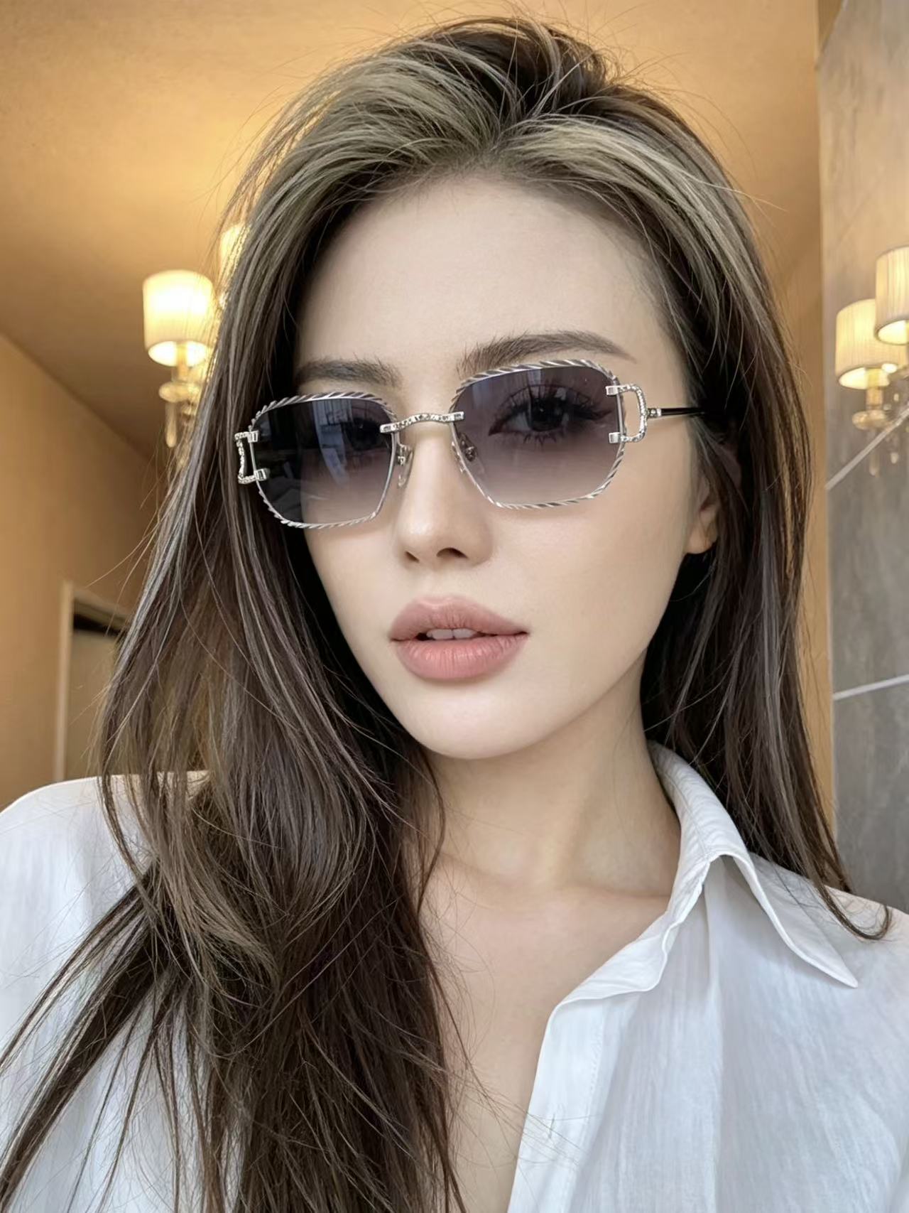 Cartier 15018043Cartie* MODEL：CT01833O SIZE
