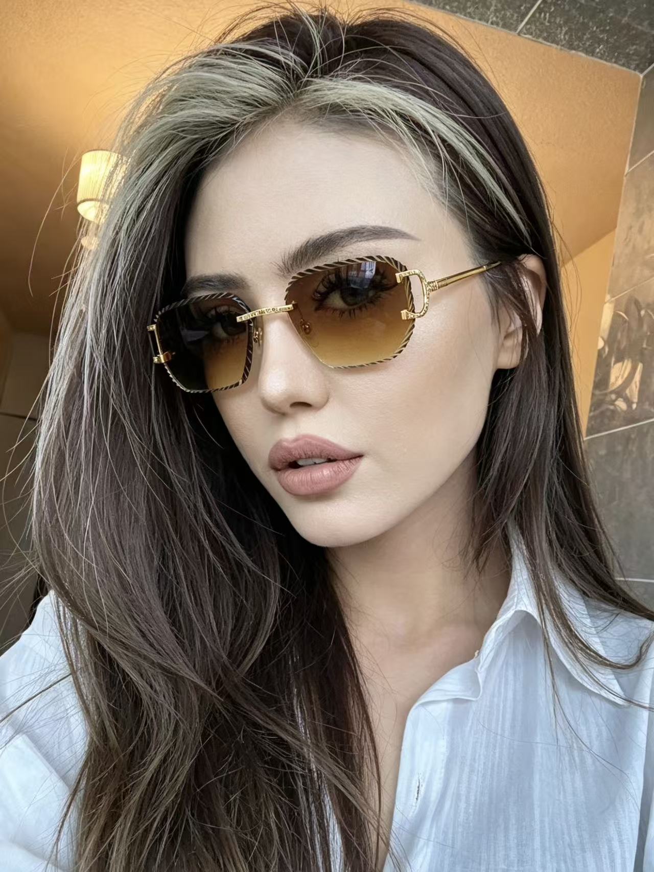 Cartier 15018043Cartie* MODEL：CT01833O SIZE