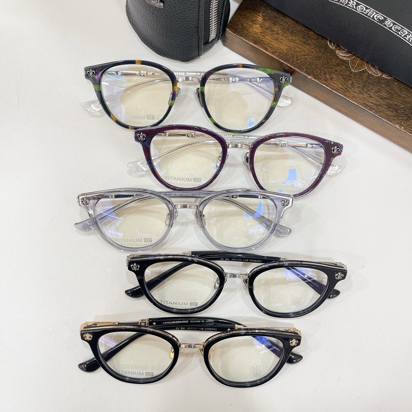 Chrome Hearts 16018073CHROME HEART* MODEL：CH8352 SIZE：49口22-148 钛～～