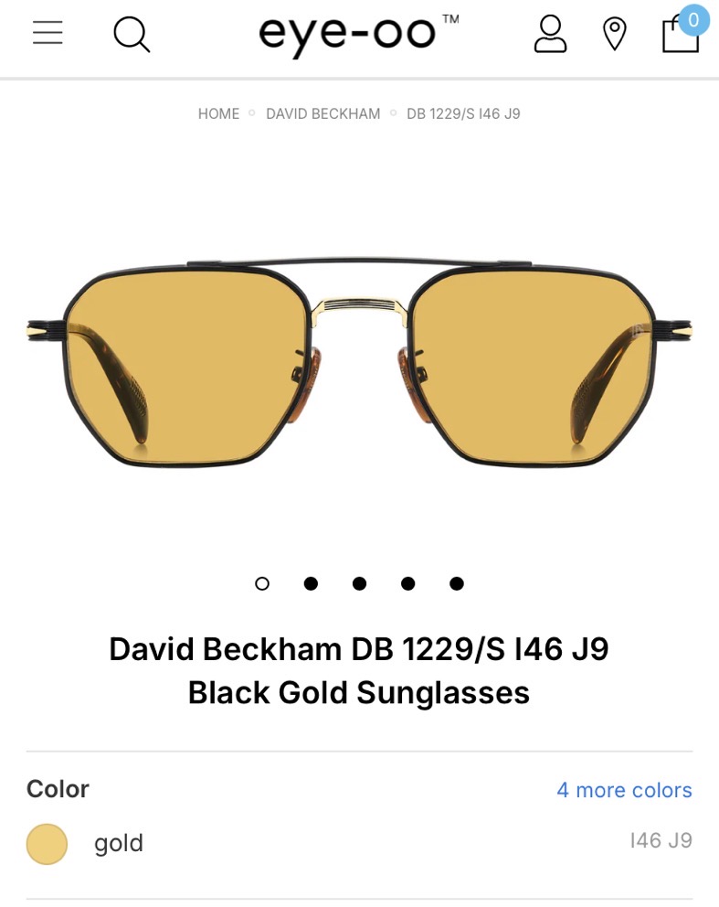 Unknown DAVID BECKHA* MODEL：DB 1229/S SIZE：52口21-145