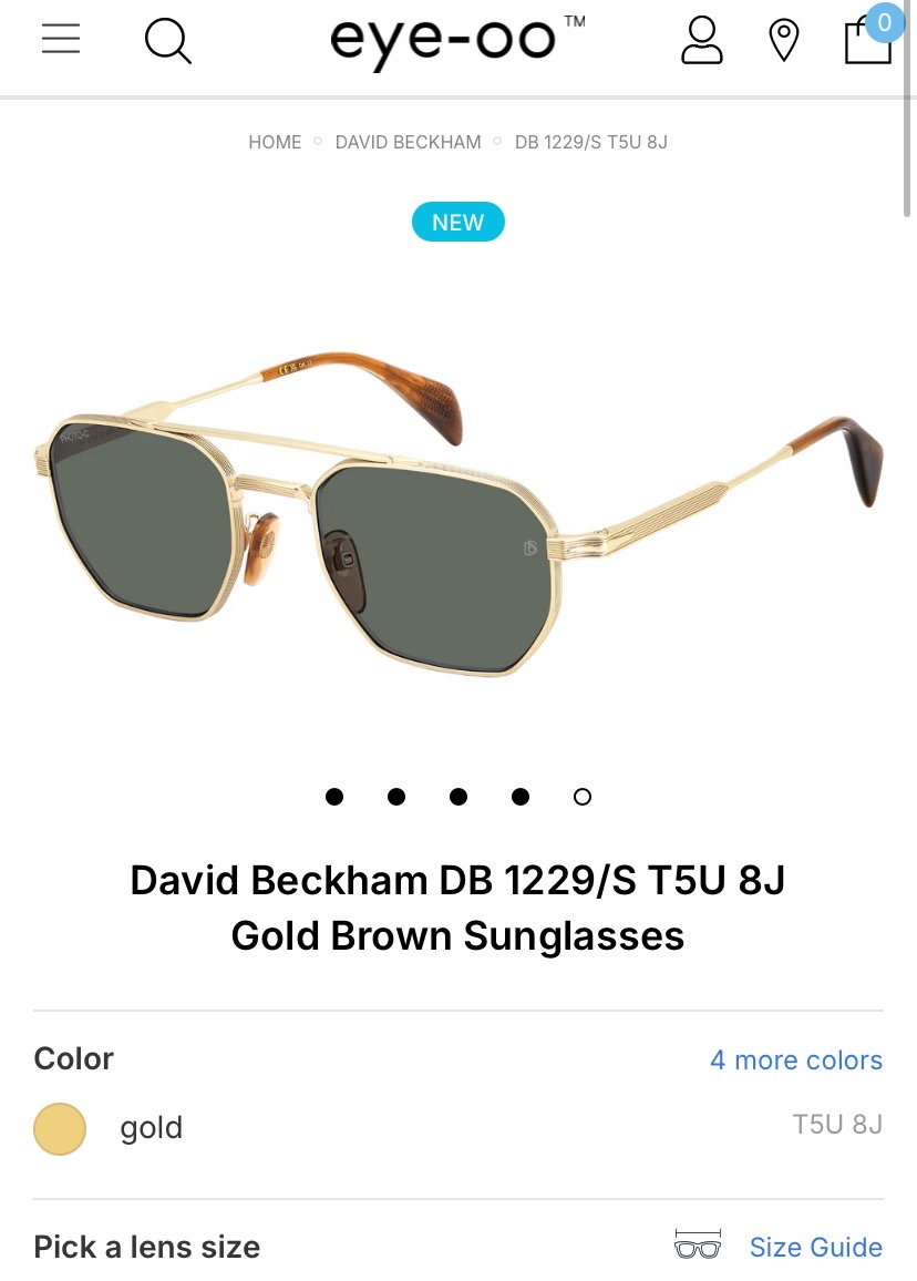 Unknown DAVID BECKHA* MODEL：DB 1229/S SIZE：52口21-145