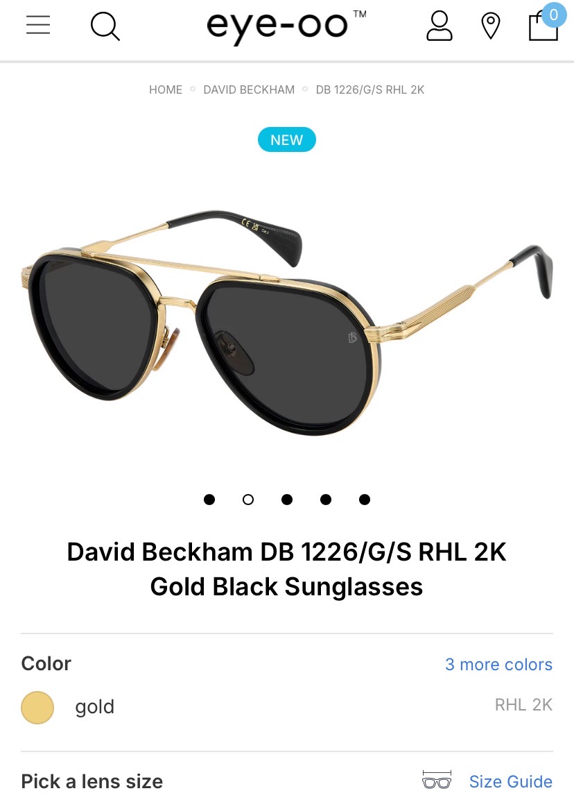 Unknown DAVID BECKHA* MODEL：DB 1226/S SIZE：57口18-145