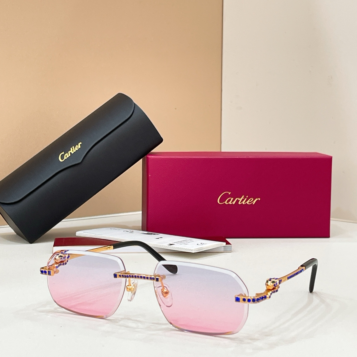 Cartier Cartie* MODEL：CT0727S SIZE:143 太阳镜，变色片