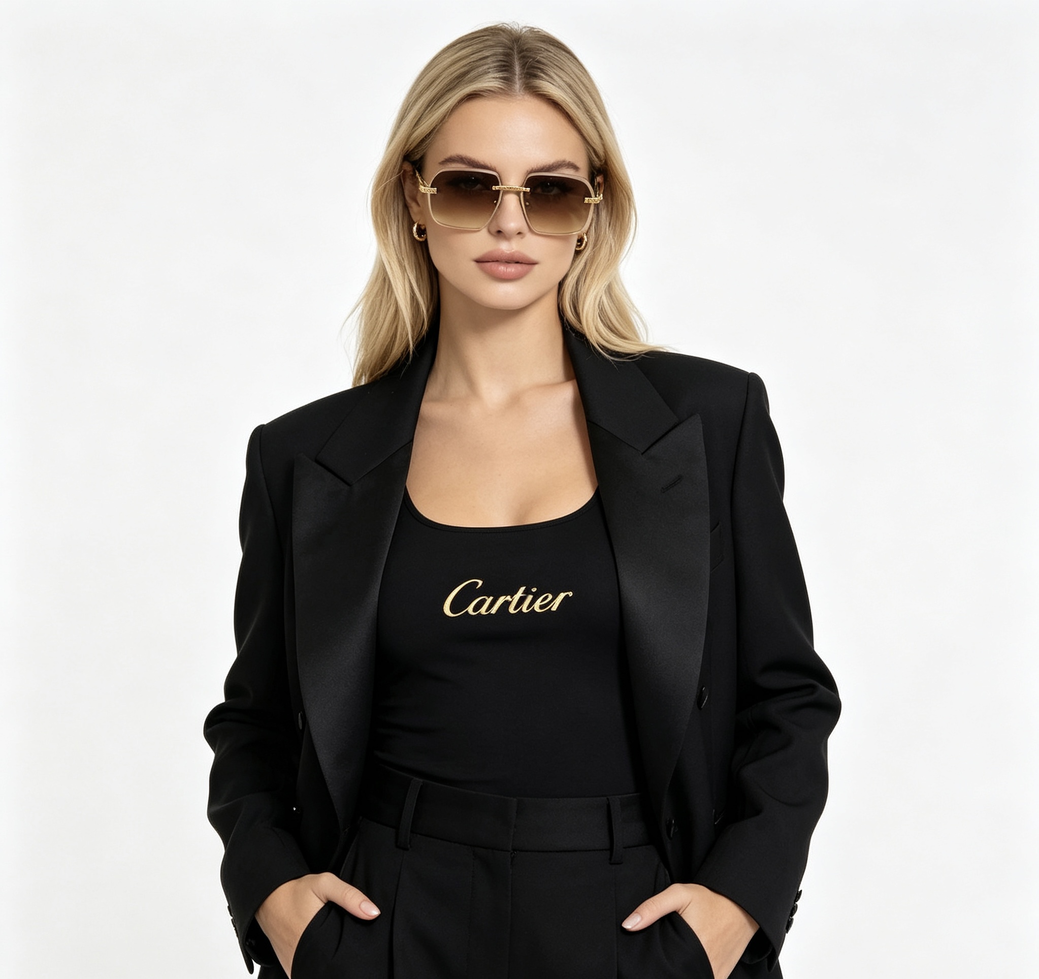 Cartier Cartie* MODEL：CT0727S SIZE:143 太阳镜，变色片