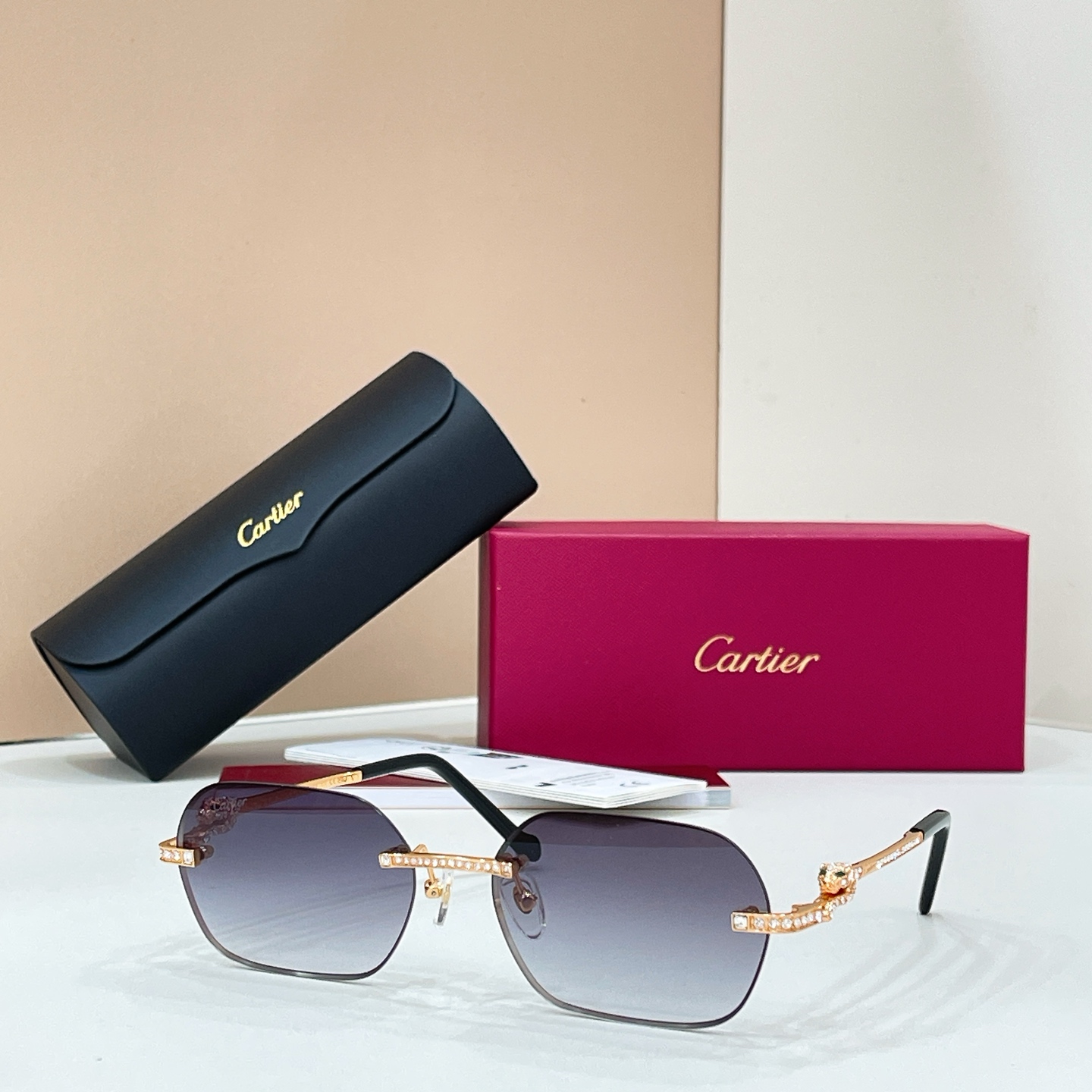 Cartier Cartie* MODEL：CT0726S SIZE:143 太阳镜14017043，变色片17020043