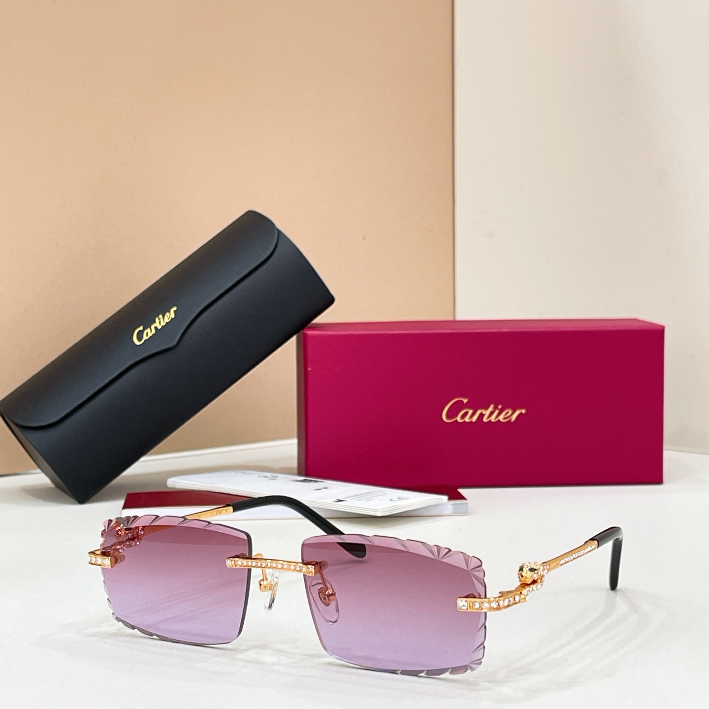 Cartier Cartie* MODEL：CT0724S SIZE:143 太阳镜，变色片
