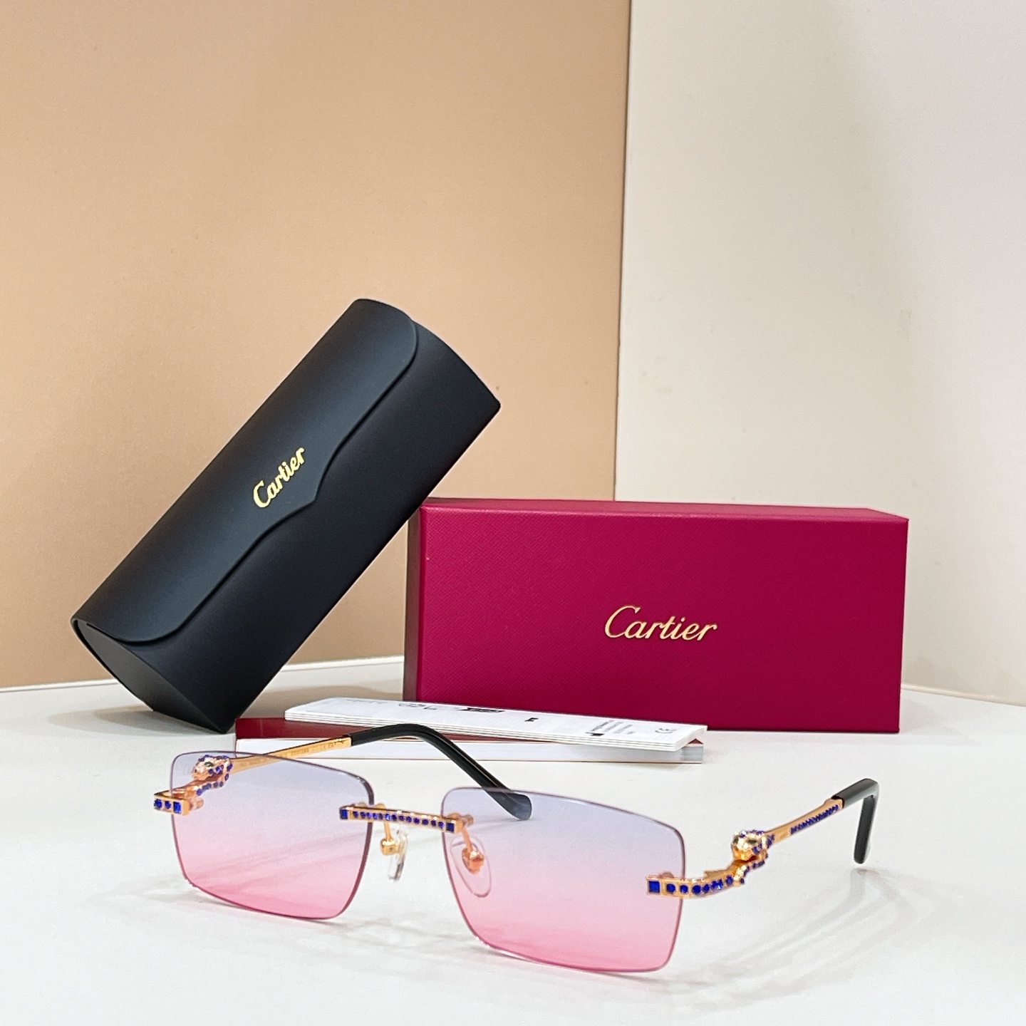 Cartier Cartie* MODEL：CT0725S SIZE:143 太阳镜14017046，变色片17020046