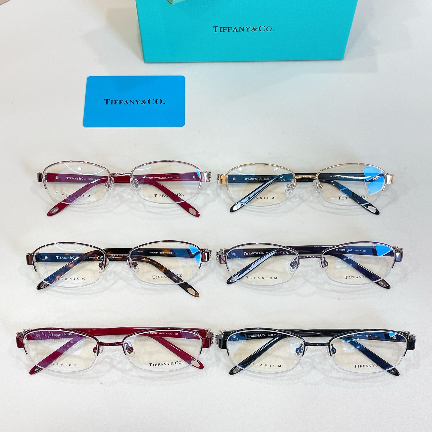 Tiffany & Co. TIFFANY&Co. MODEL：TF 1104TD SIZE：53口17-135 钛～～