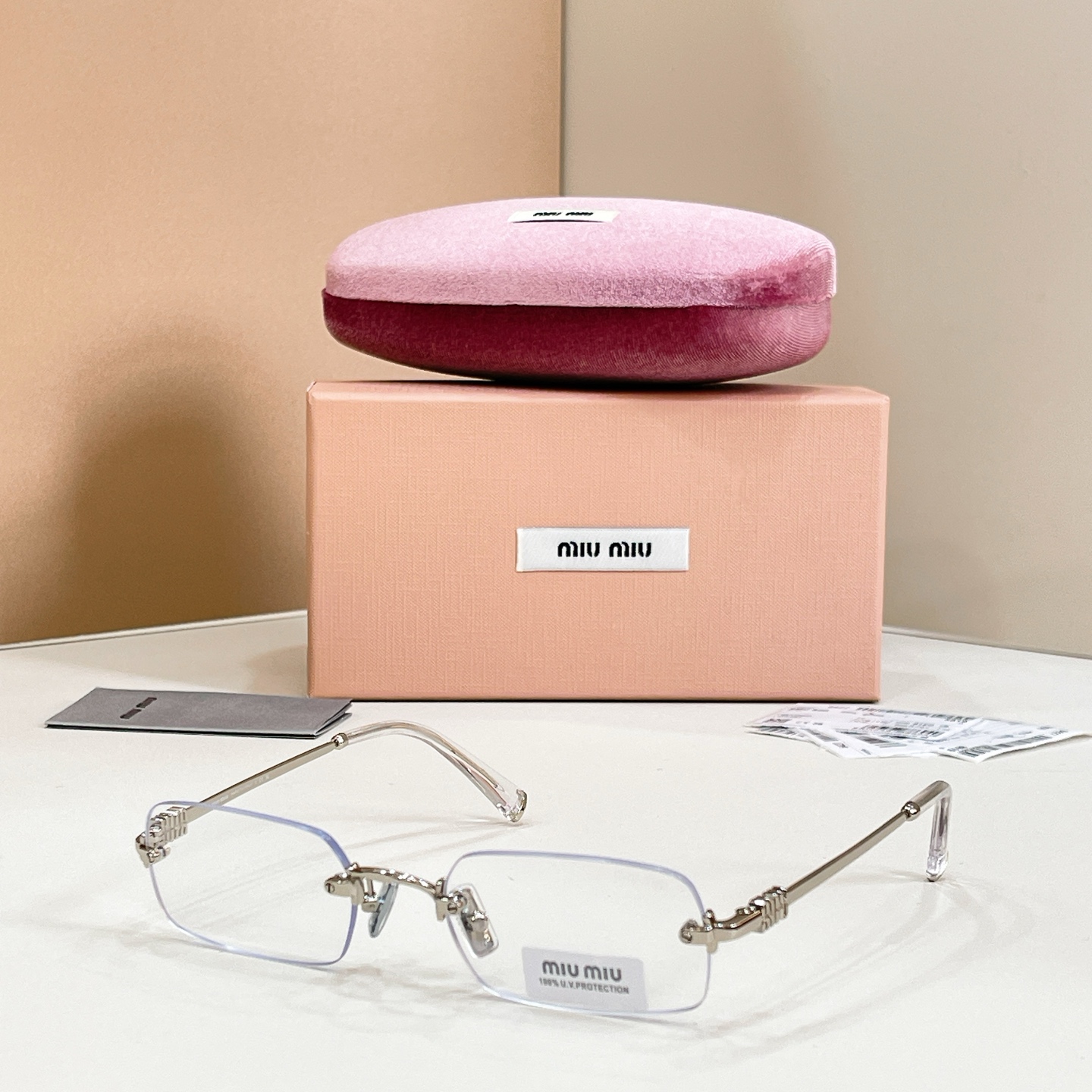MIUMIU Eyewear Rimless Metal Rectangular