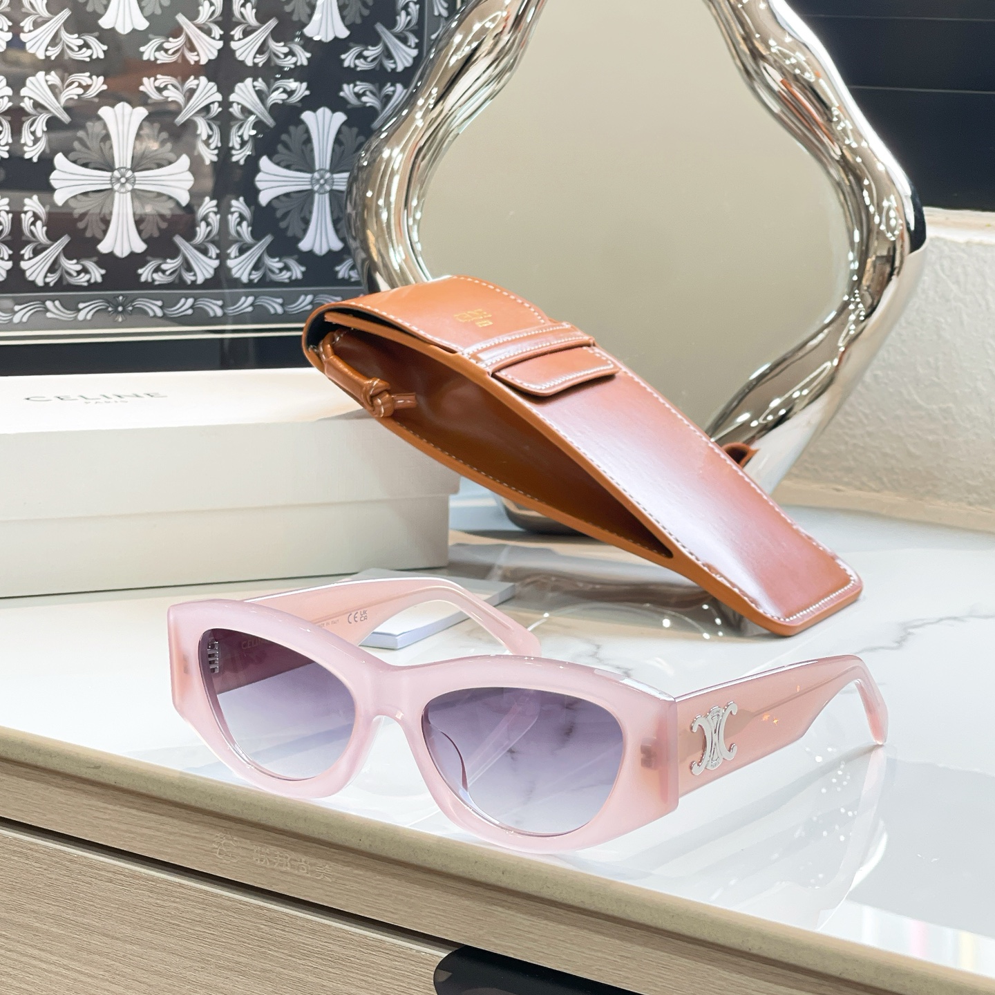 CELINE 40308 Acetate Cat-Eye Sunglasses