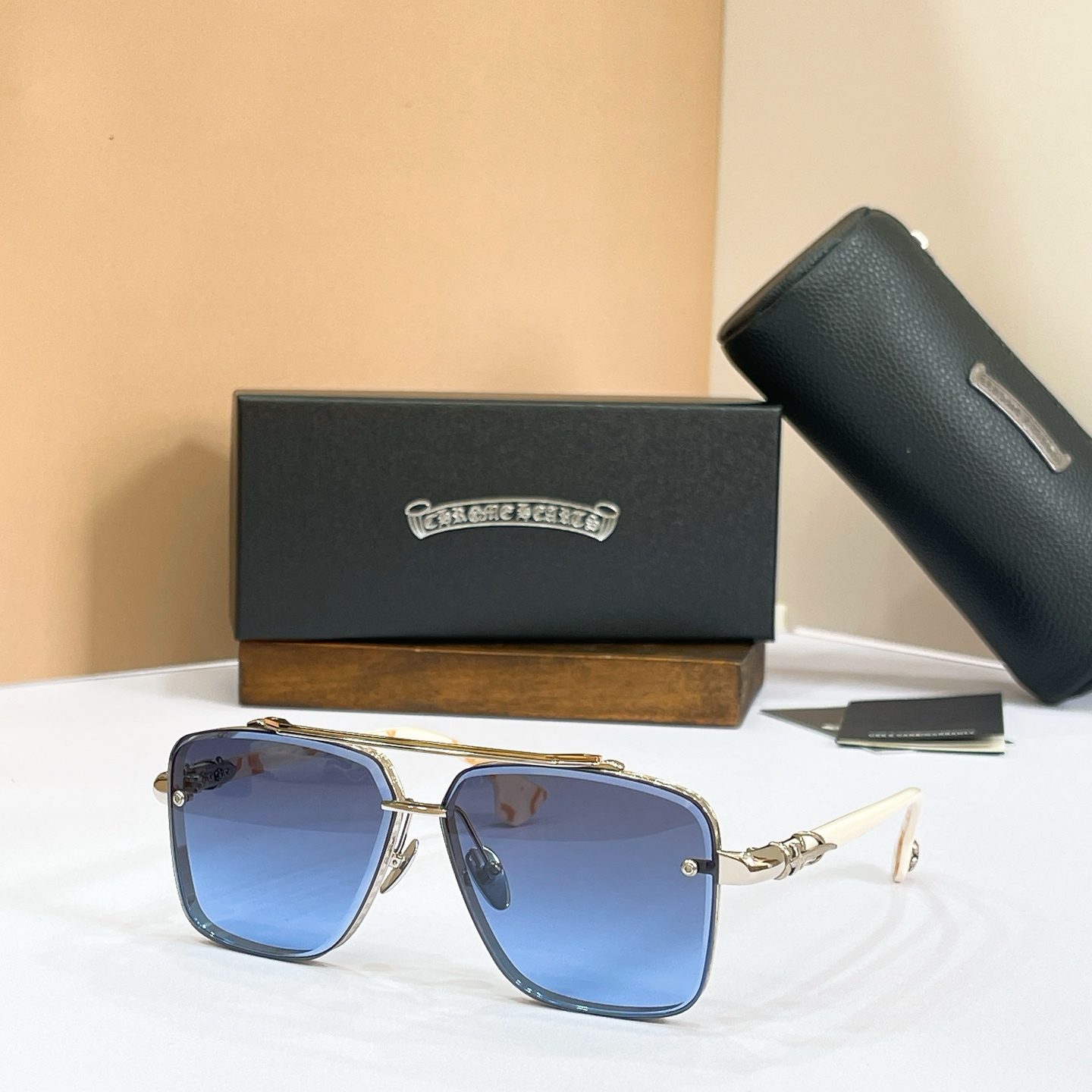 Chrome Hearts Sunglasses Metal Square CH8239