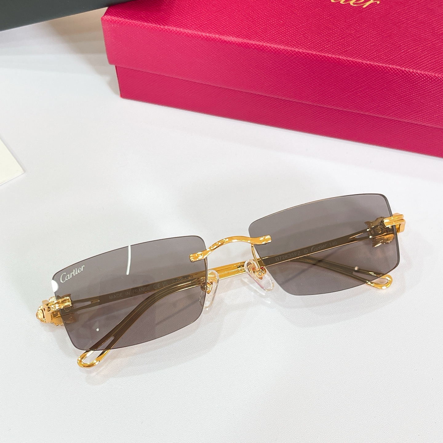 Cartier Rimless Rectangle Sunglasses