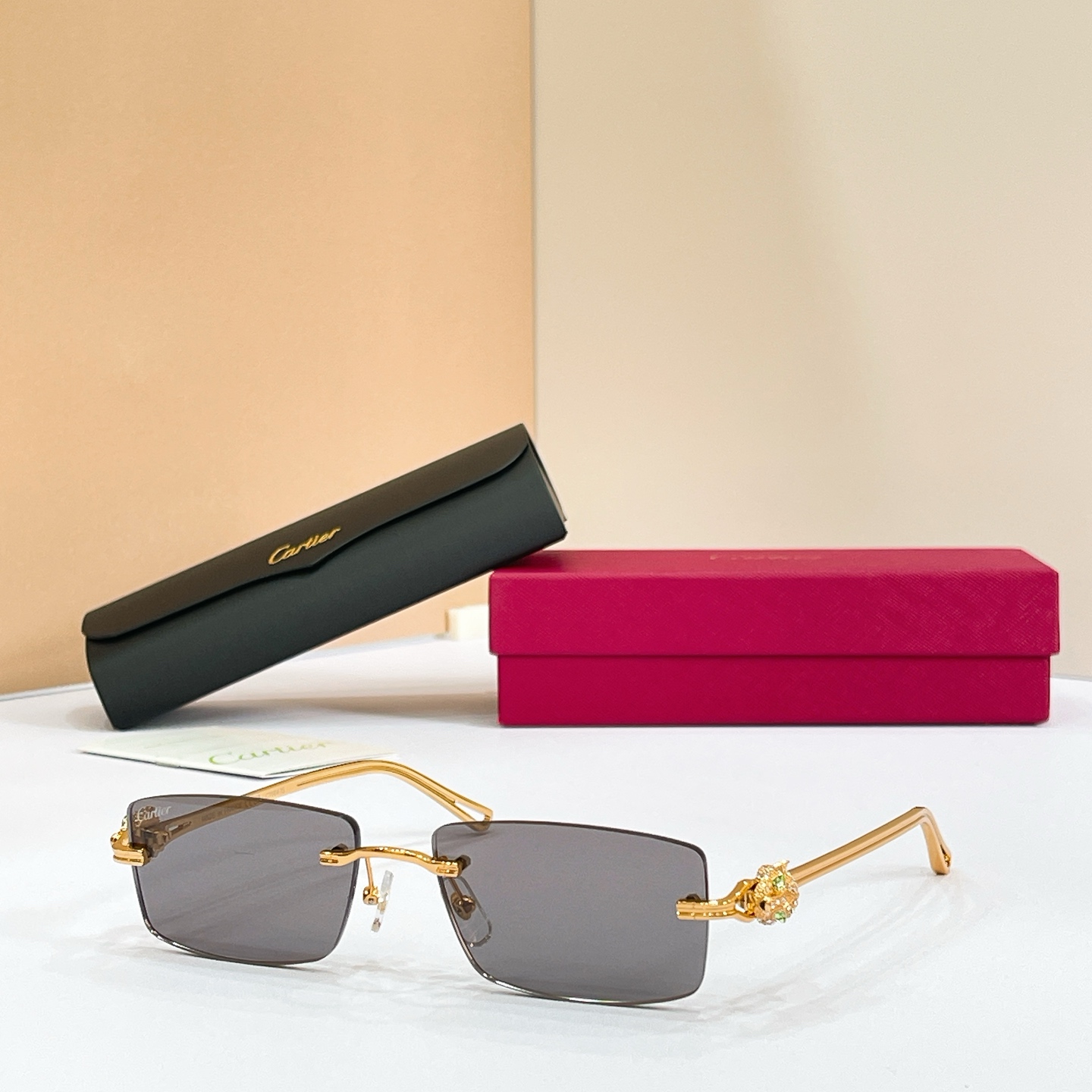 Cartier Rimless Rectangle Sunglasses