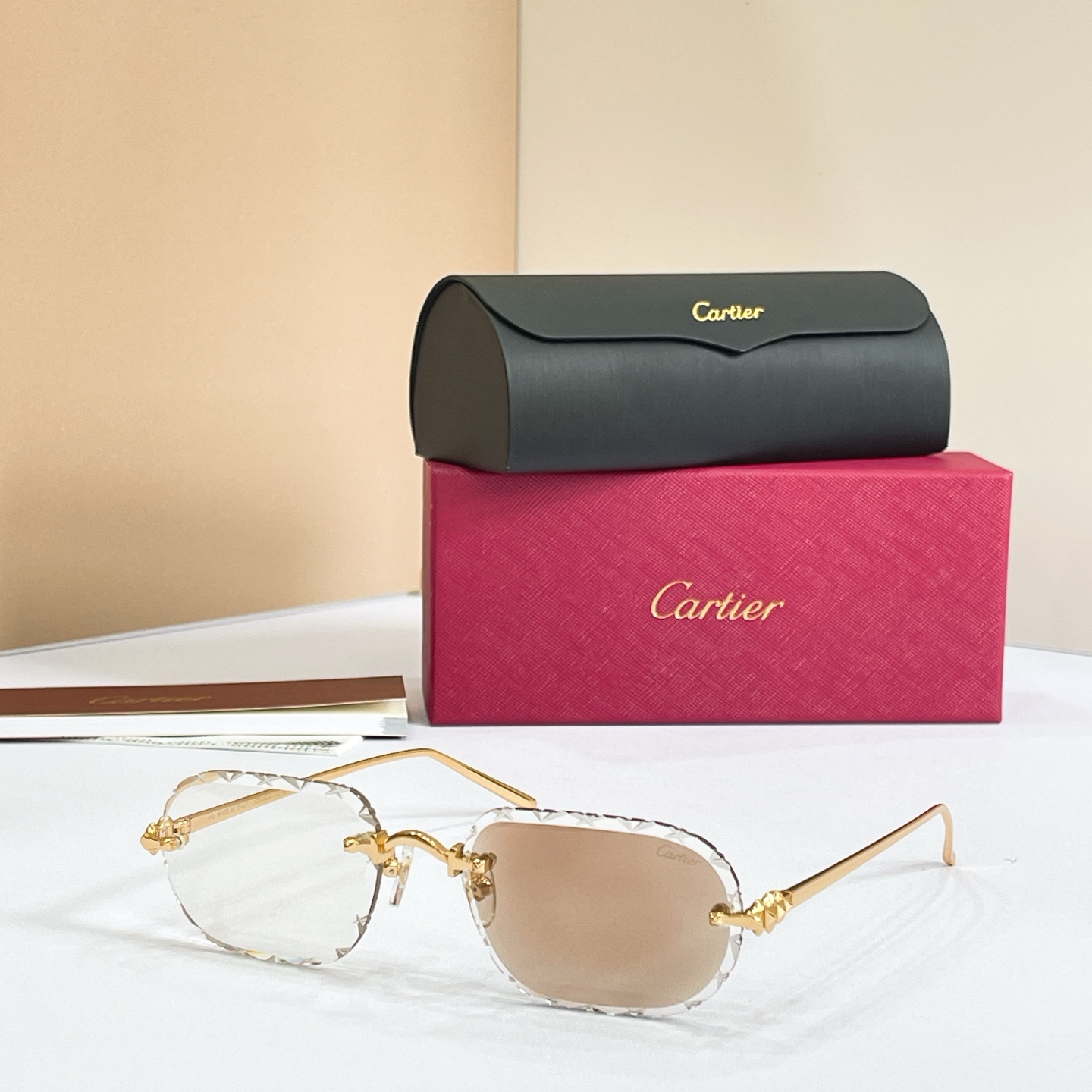 Cartier CT0682O Rimless Metal Square Eyeglasses