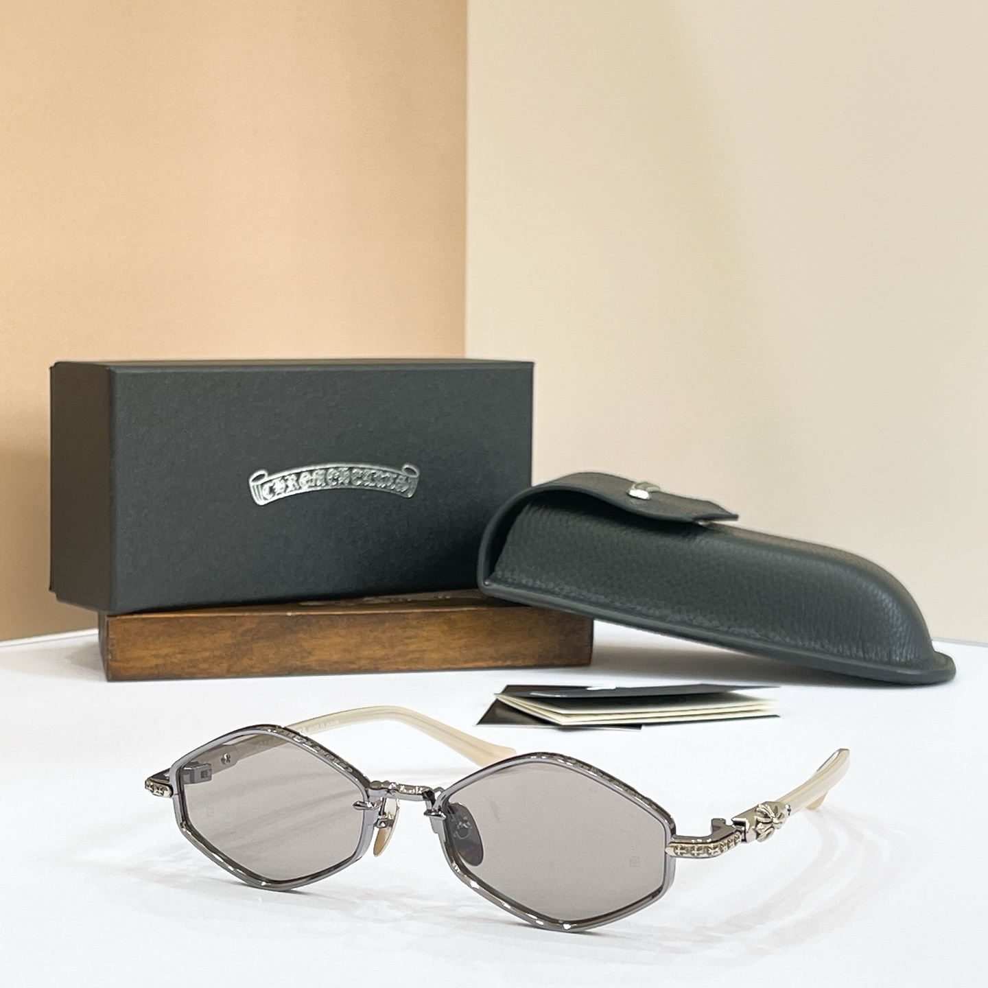 Chrome Hearts Sunglasses Metal Polygon Frame