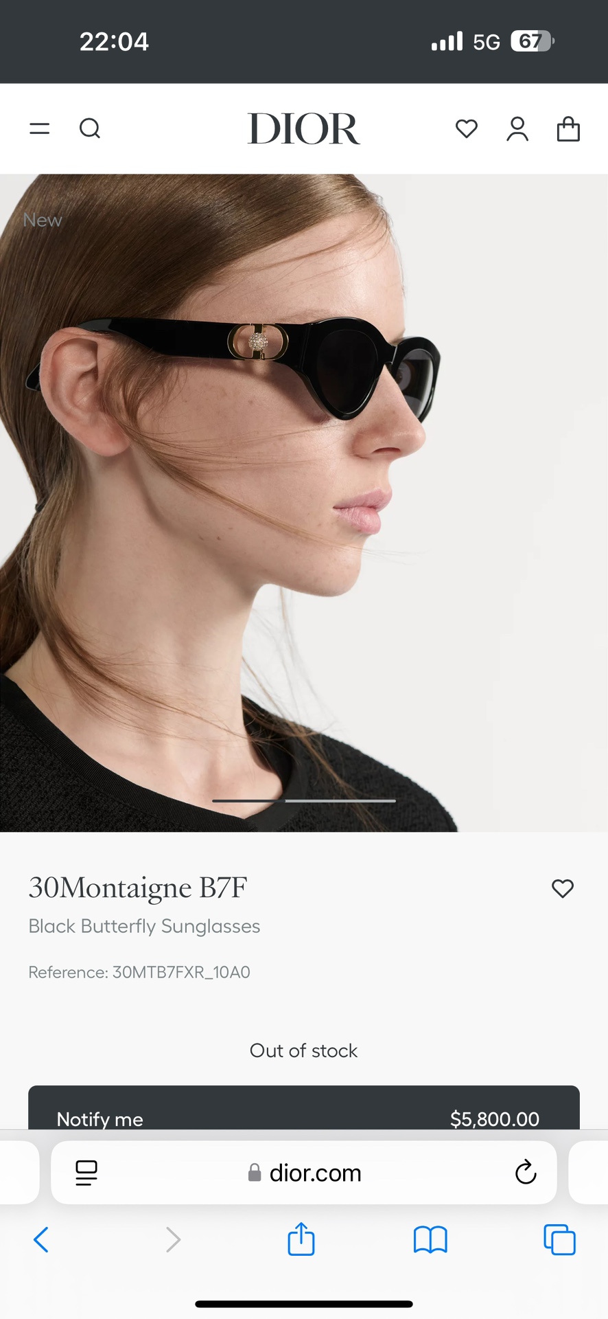 DIO*🌟🌟🌟30Montaigne B7F🌟🌟🌟SIZE：56口20-135🌟🌟