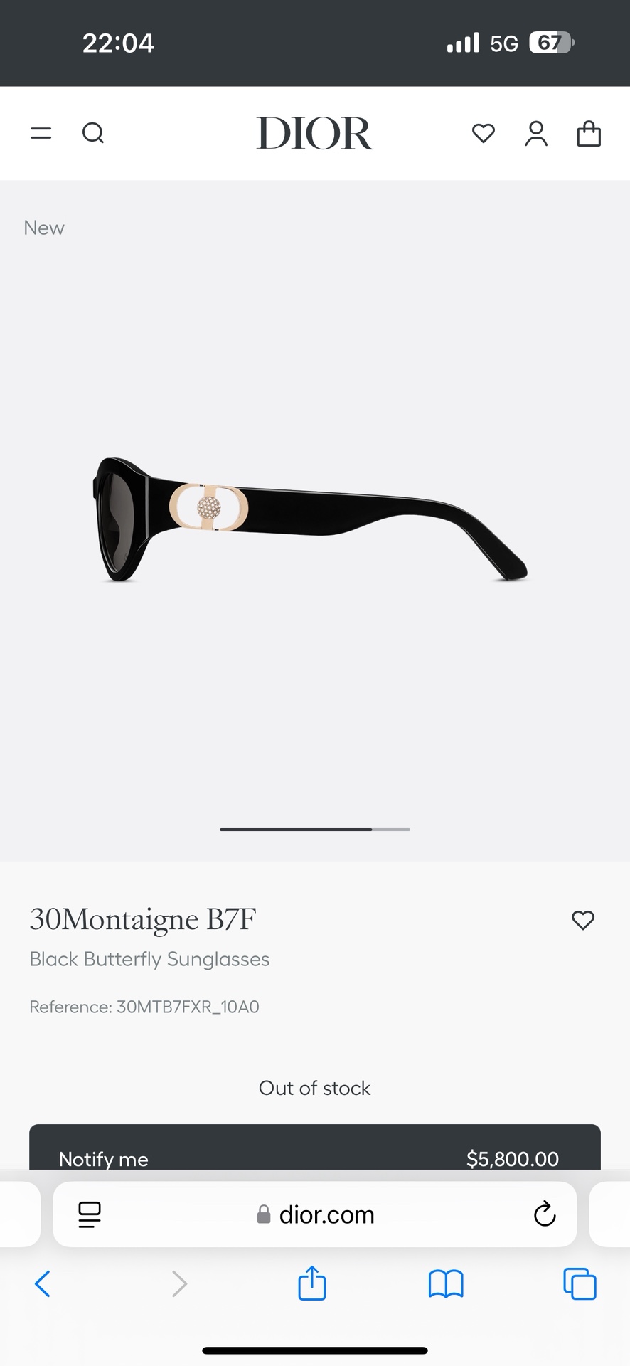 DIO*🌟🌟🌟30Montaigne B7F🌟🌟🌟SIZE：56口20-135🌟🌟