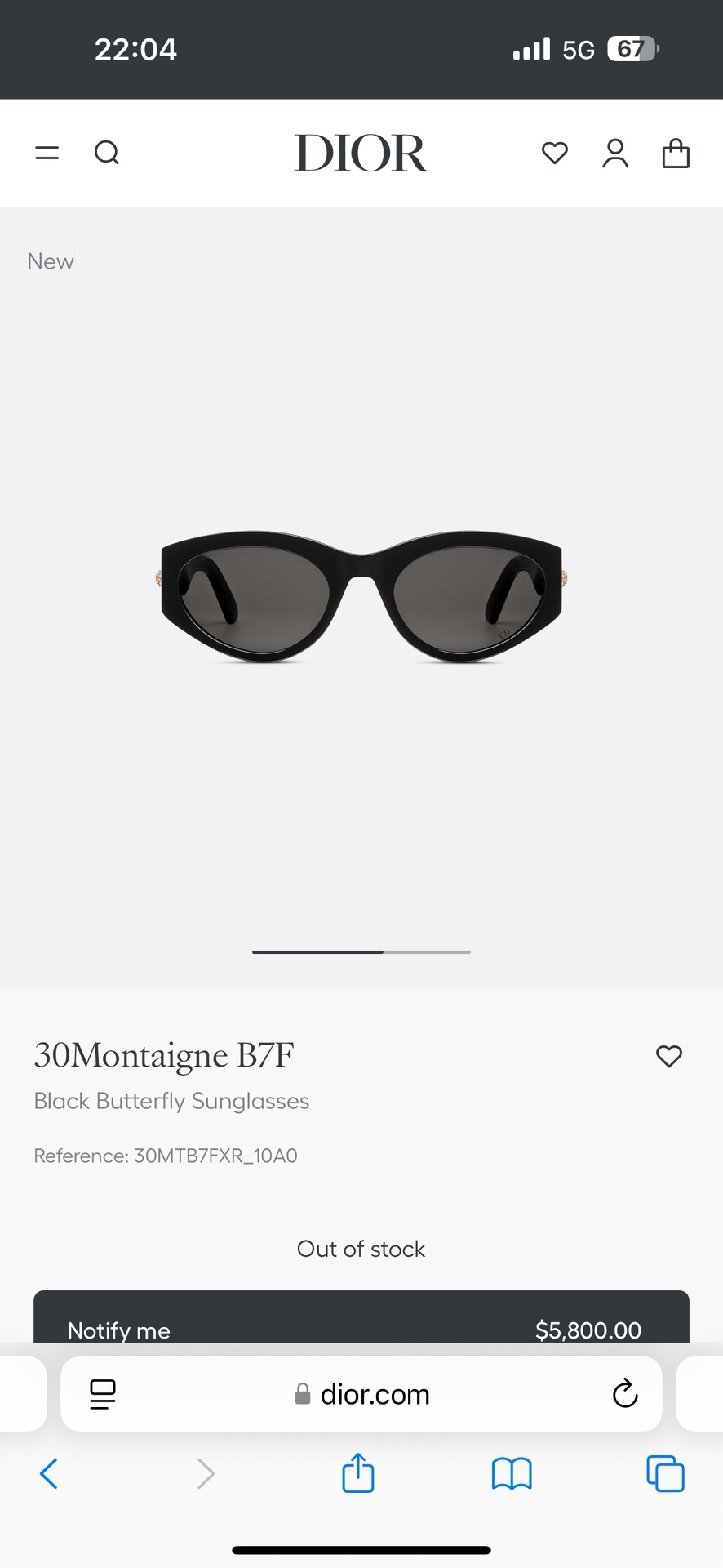 DIO*🌟🌟🌟30Montaigne B7F🌟🌟🌟SIZE：56口20-135🌟🌟