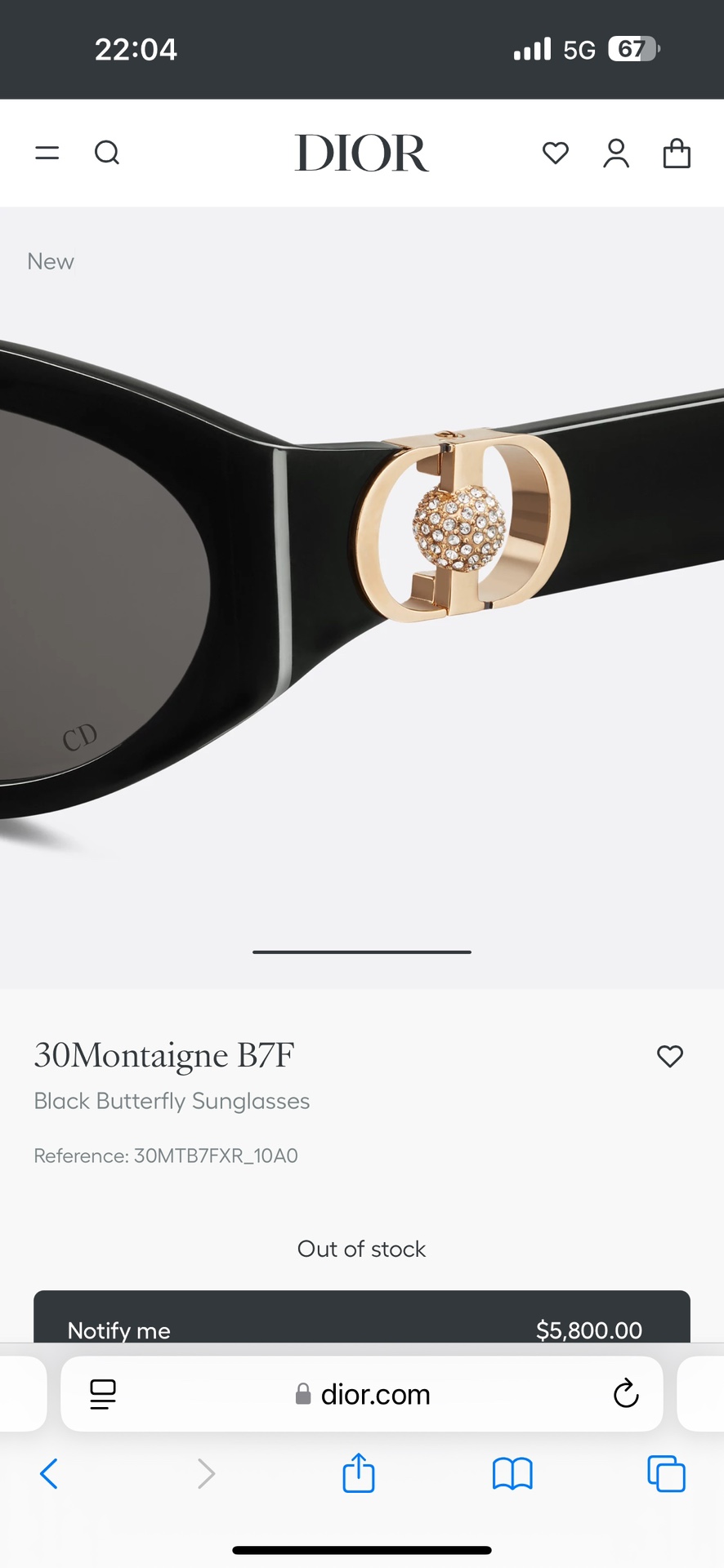 DIO*🌟🌟🌟30Montaigne B7F🌟🌟🌟SIZE：56口20-135🌟🌟