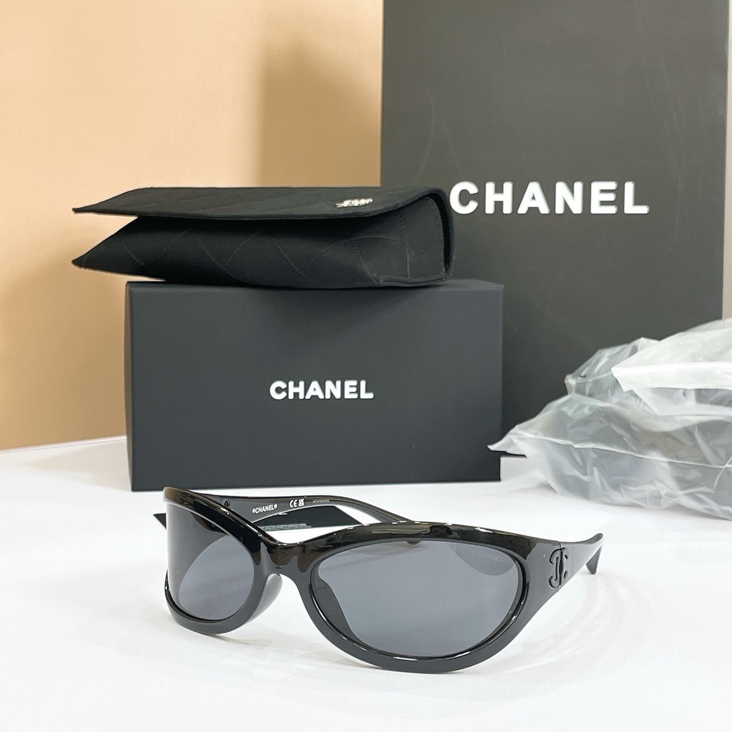 Chanel 71763 Acetate Black Sunglasses