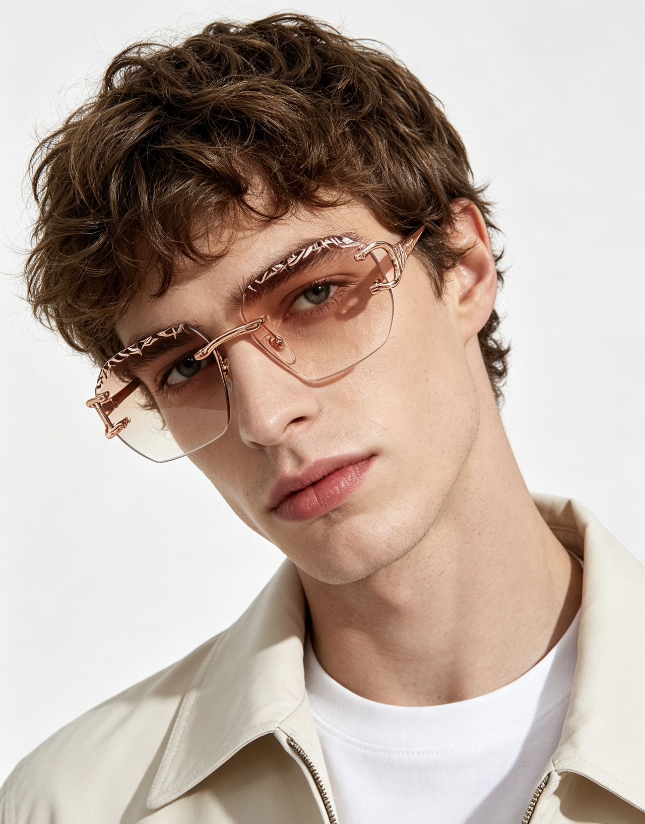 Cartier Rimless Hexagonal Sunglasses