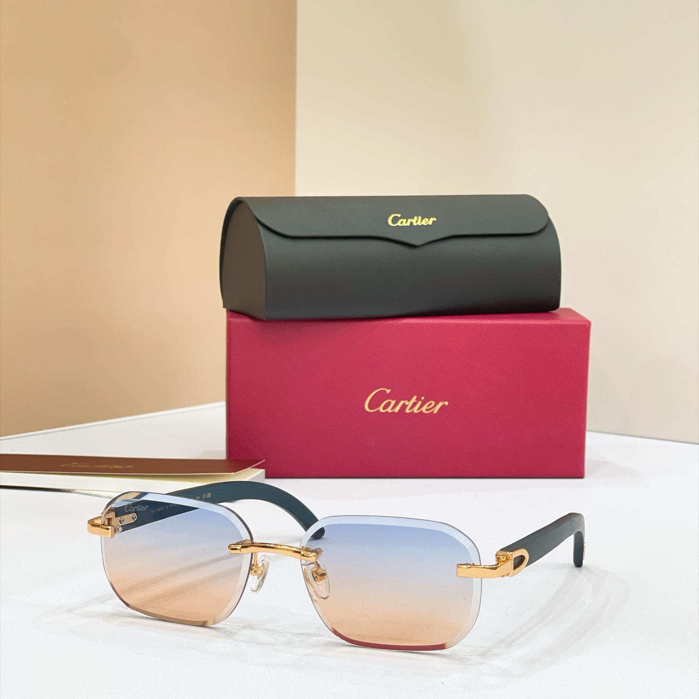 Cartier Rimless Gradient Sunglasses
