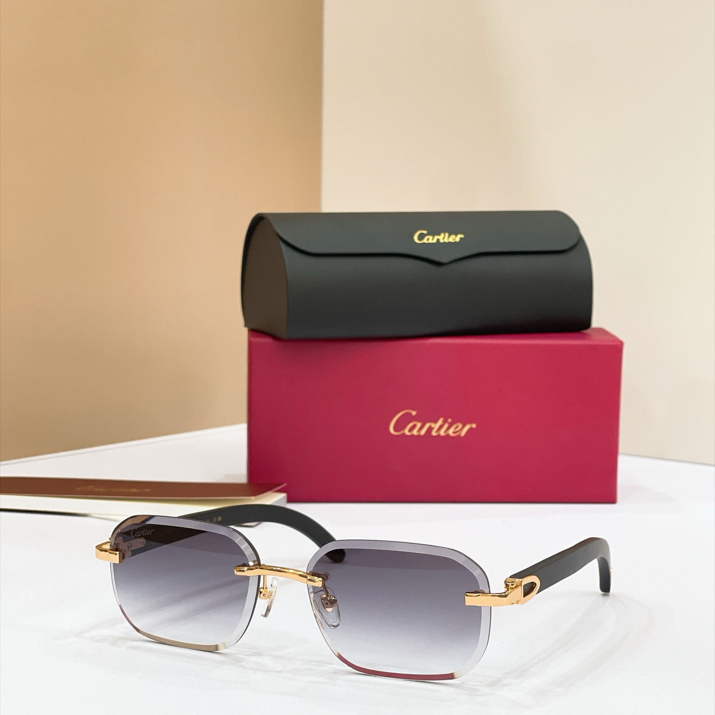 Cartier Rimless Gradient Sunglasses
