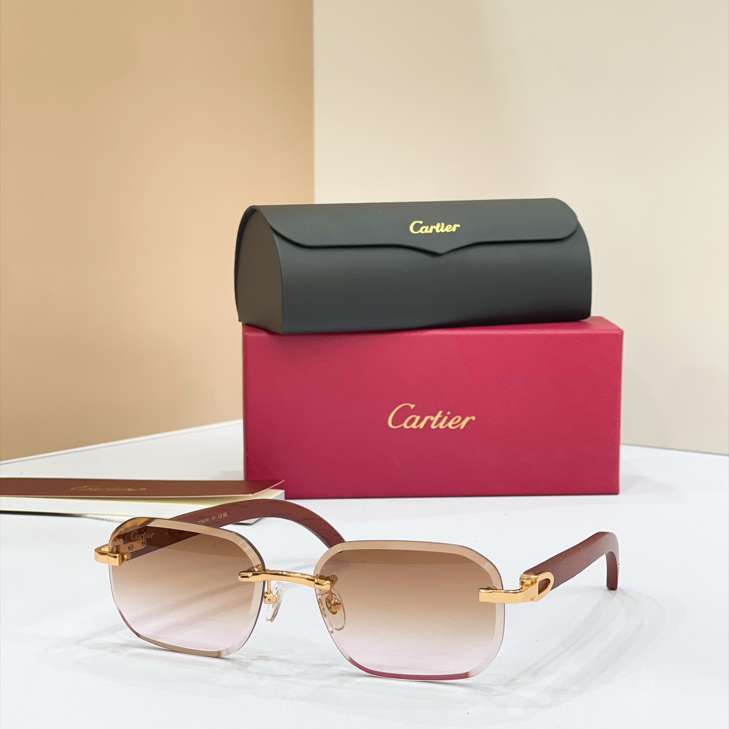 Cartier Rimless Gradient Sunglasses