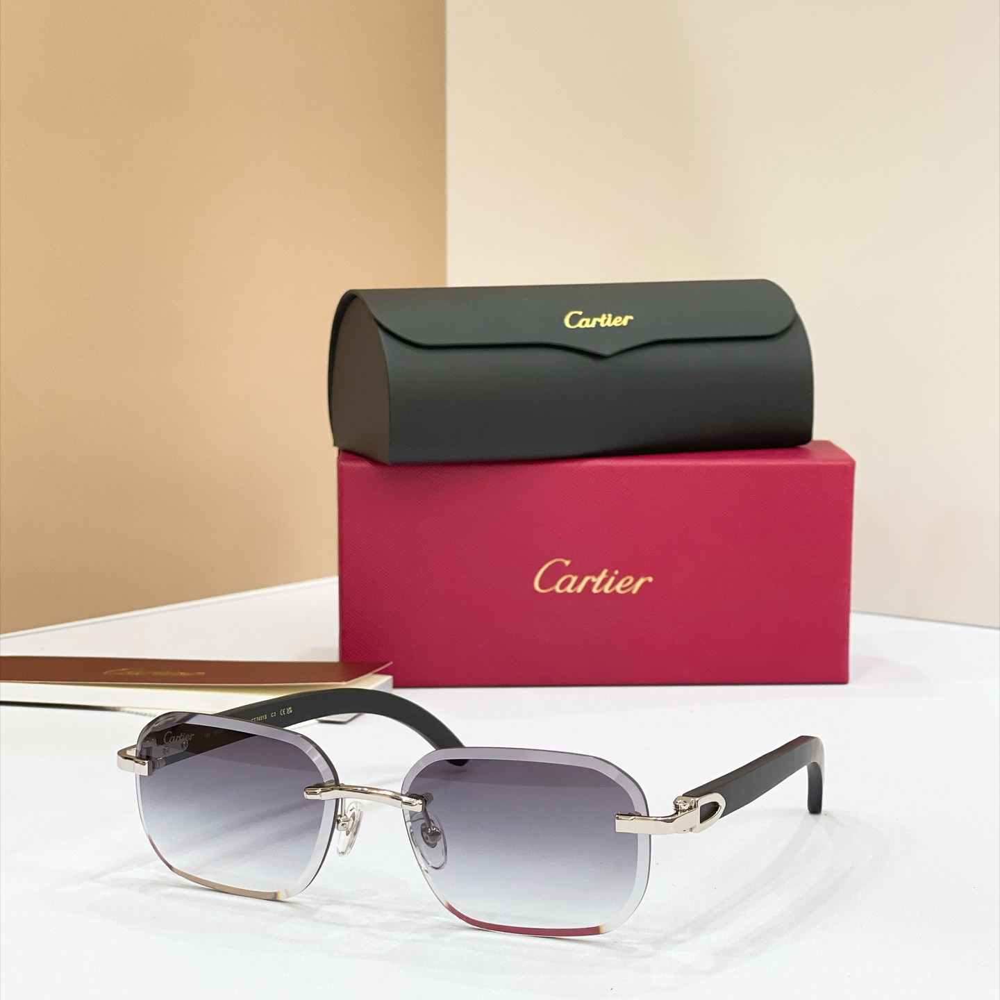 Cartier Rimless Gradient Sunglasses