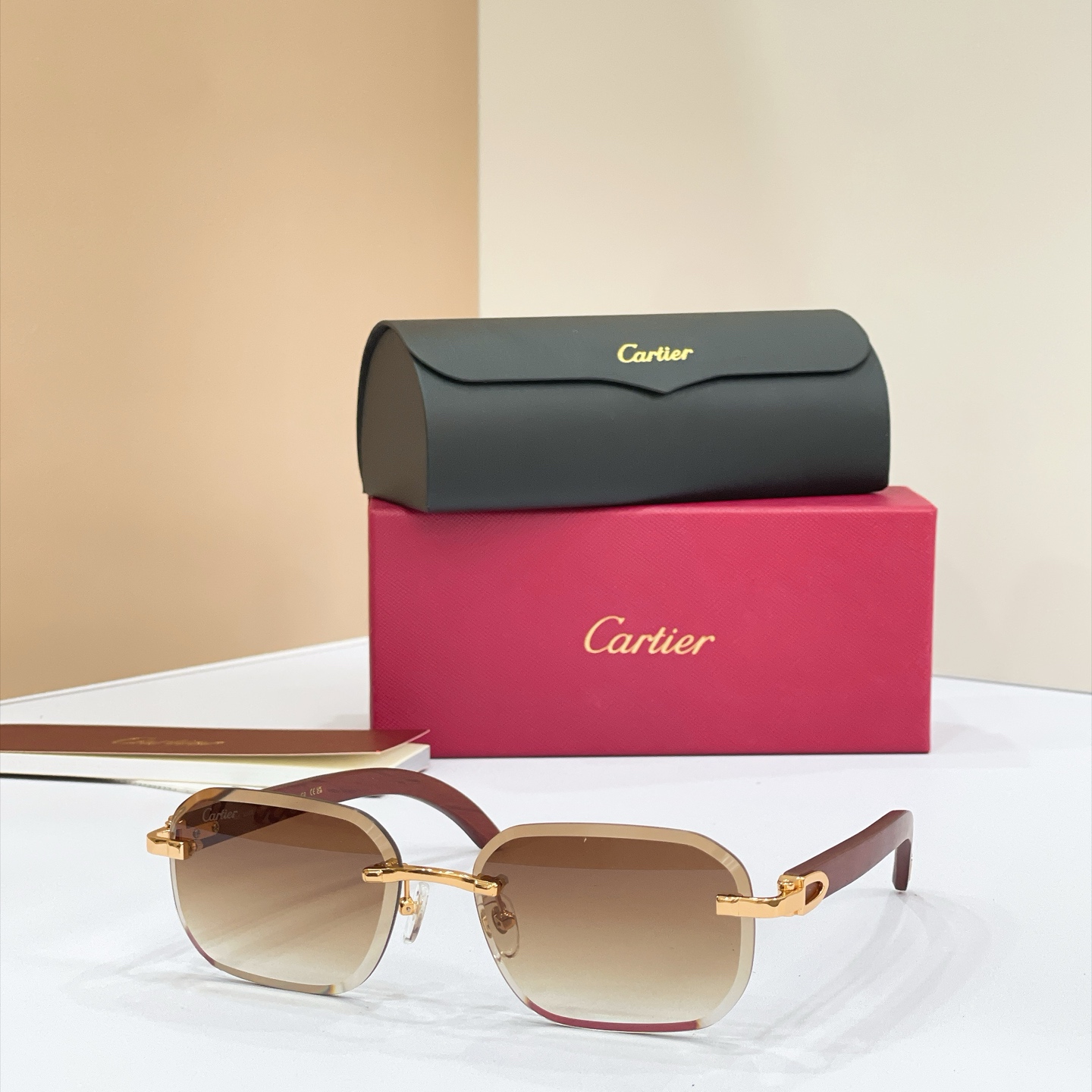 Cartier Rimless Gradient Sunglasses