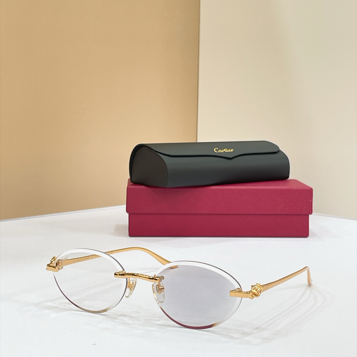 Cartier CT0504SS Metal Round Rimless Glasses