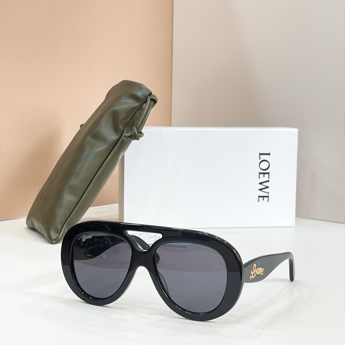 LOEWE🌟🌟🌟MODEL：ROUND S🆕 POLIER AVIATOR🌟🌟🌟SIZE：55口17-145🌟🌟🌟🆕 