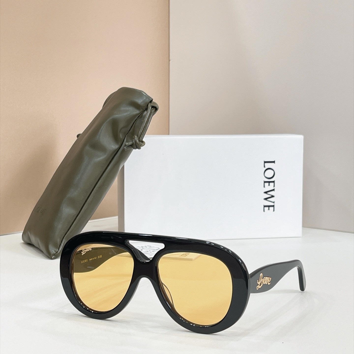 LOEWE🌟🌟🌟MODEL：ROUND S🆕 POLIER AVIATOR🌟🌟🌟SIZE：55口17-145🌟🌟🌟🆕 