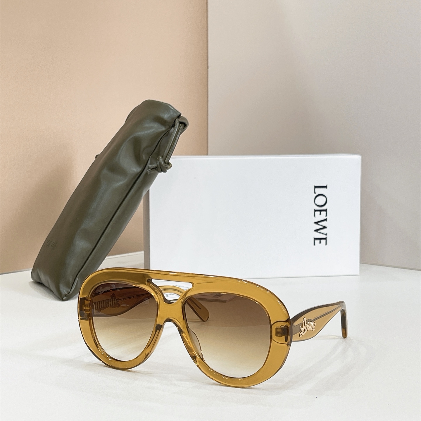 LOEWE🌟🌟🌟MODEL：ROUND S🆕 POLIER AVIATOR🌟🌟🌟SIZE：55口17-145🌟🌟🌟🆕 