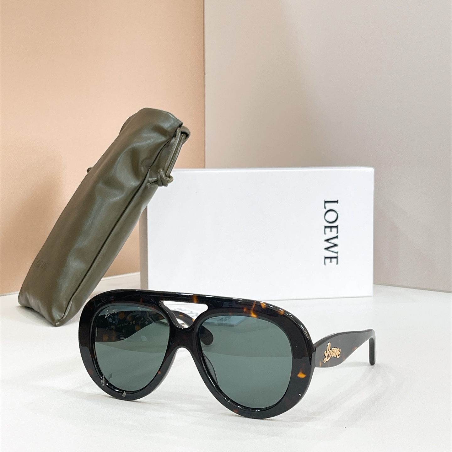 LOEWE🌟🌟🌟MODEL：ROUND S🆕 POLIER AVIATOR🌟🌟🌟SIZE：55口17-145🌟🌟🌟🆕 