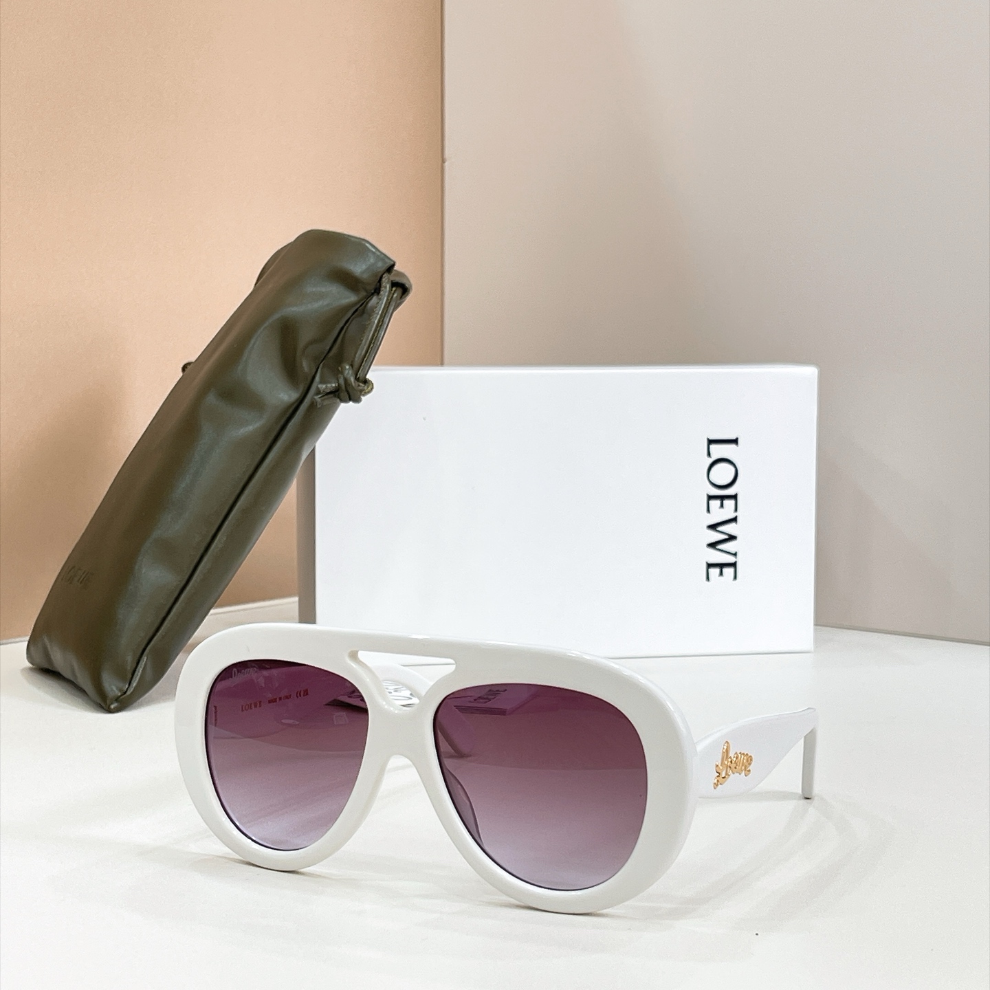 LOEWE🌟🌟🌟MODEL：ROUND S🆕 POLIER AVIATOR🌟🌟🌟SIZE：55口17-145🌟🌟🌟🆕 