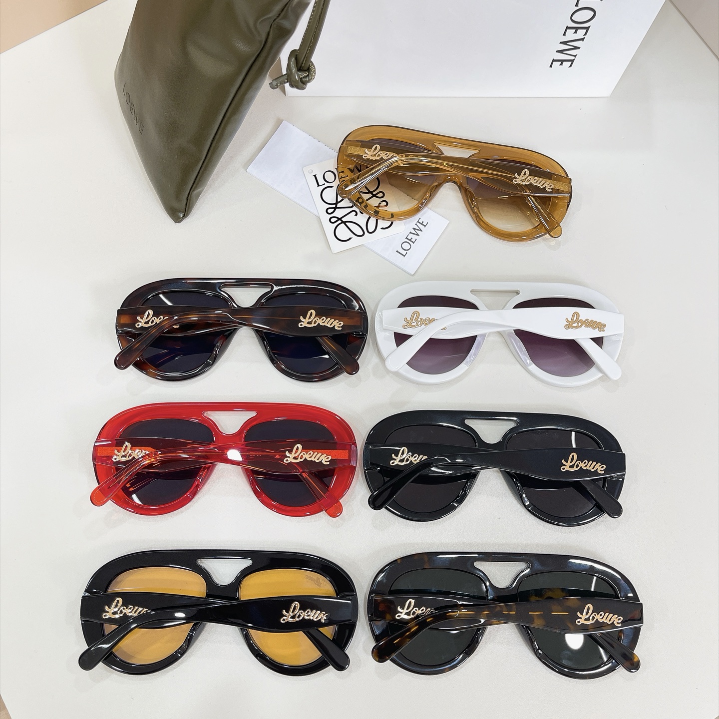 LOEWE🌟🌟🌟MODEL：ROUND S🆕 POLIER AVIATOR🌟🌟🌟SIZE：55口17-145🌟🌟🌟🆕 
