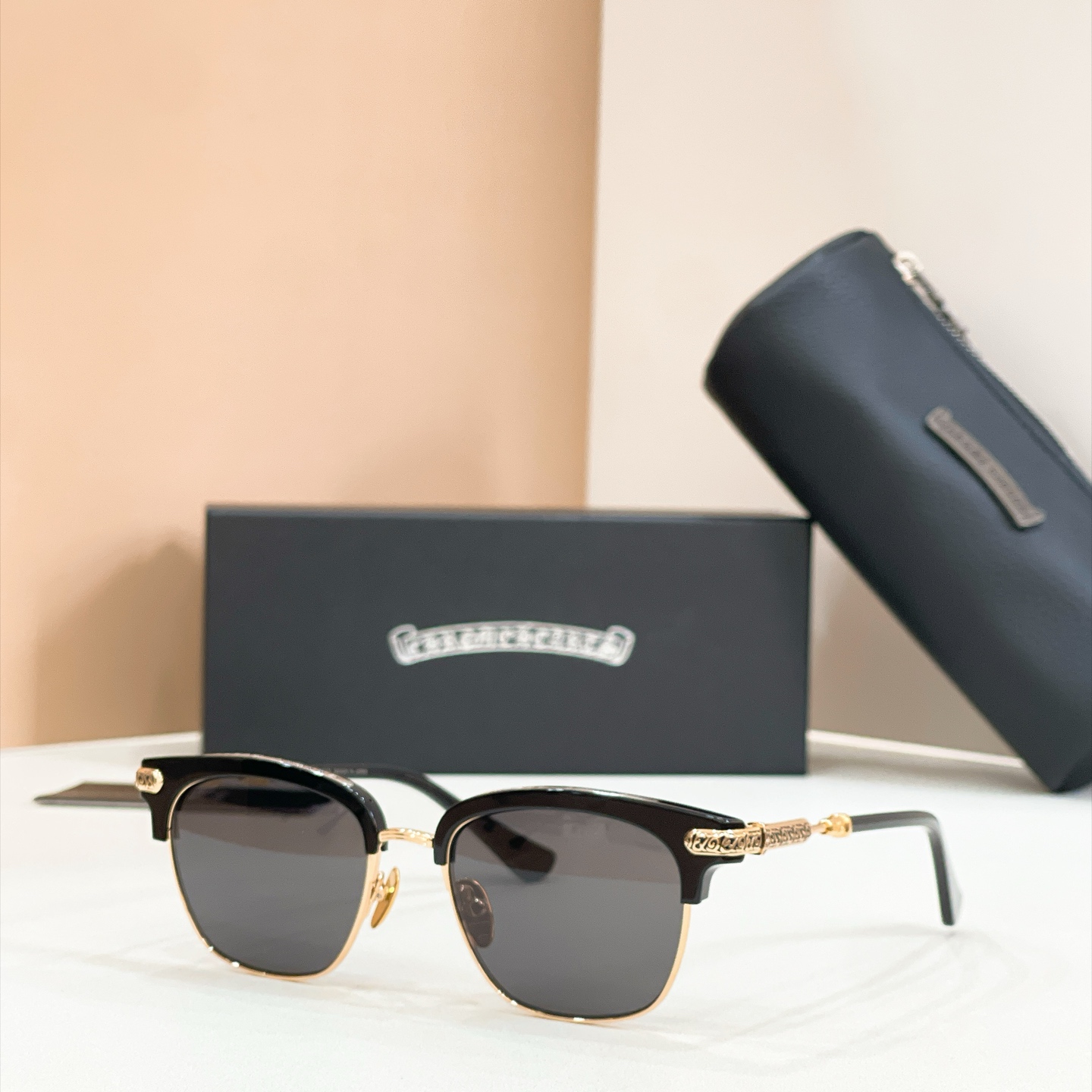 Chrome Hearts VERTICAL II Half-Rim Sunglasses