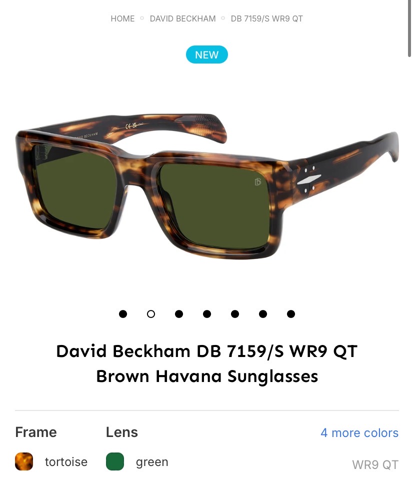 DAVID BECKHA* MODEL：DB 7159/S SIZE：53口20-140