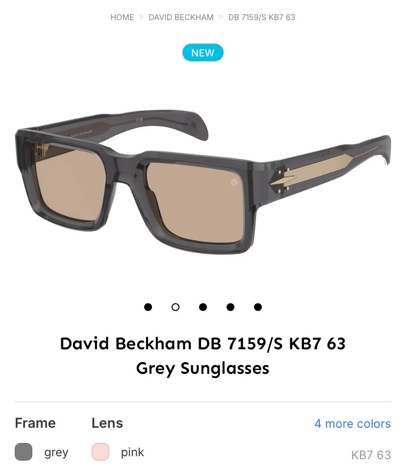 DAVID BECKHA* MODEL：DB 7159/S SIZE：53口20-140
