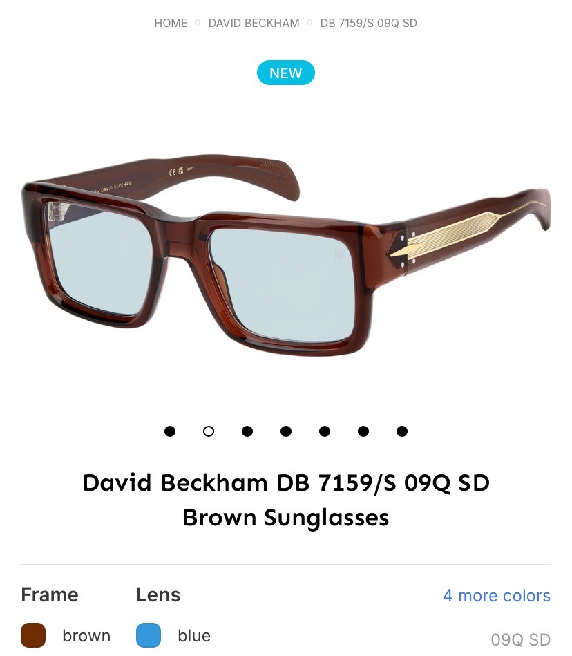 DAVID BECKHA* MODEL：DB 7159/S SIZE：53口20-140